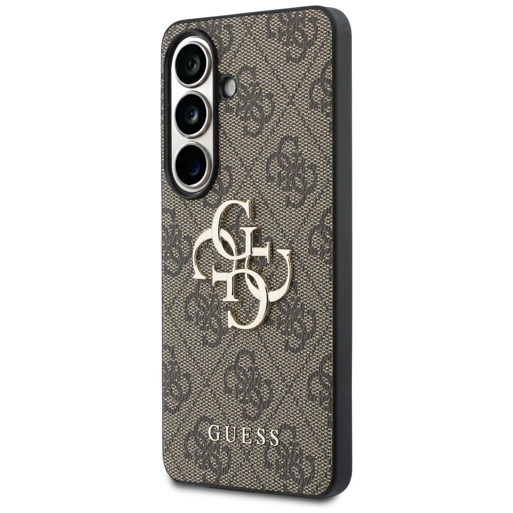 Guess Handyhülle Hülle braun Galaxy S26 Plus Kunstleder Big Logo goldfarben Metall 6,7 Zoll, Kantenschutz – Bild 2 von 5