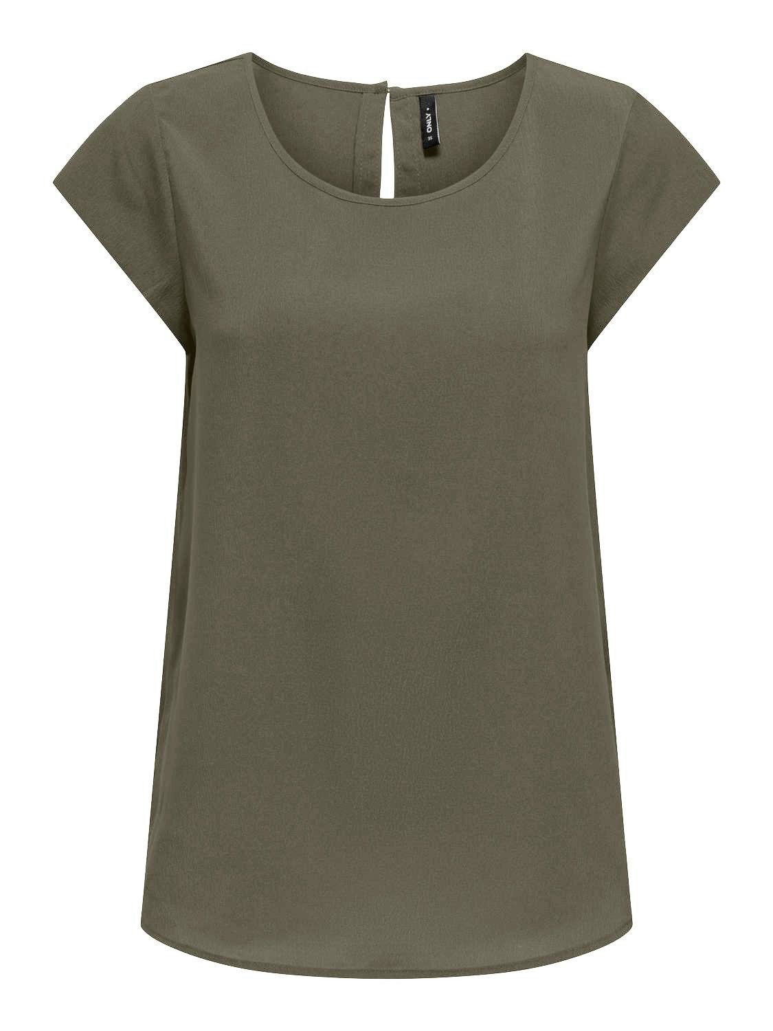 ONLY Shirtbluse ONLNOVA LIFE S/S TOP AOP PTM Viskose, regular fit, Rundhals