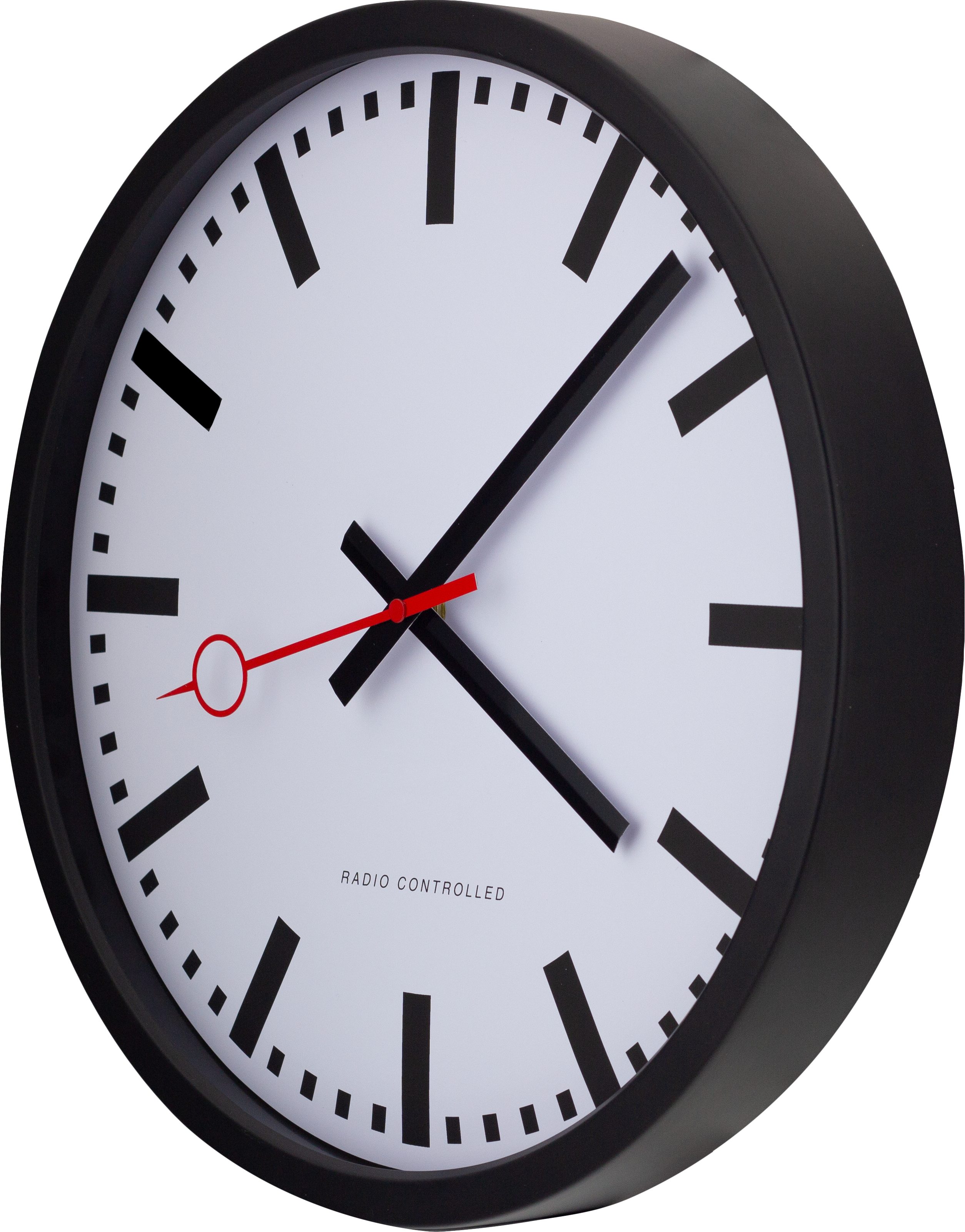 EUROTIME Funkwanduhr 59530 Bahnhofsdesign mit Kellensekunde, schleichende S günstig online kaufen