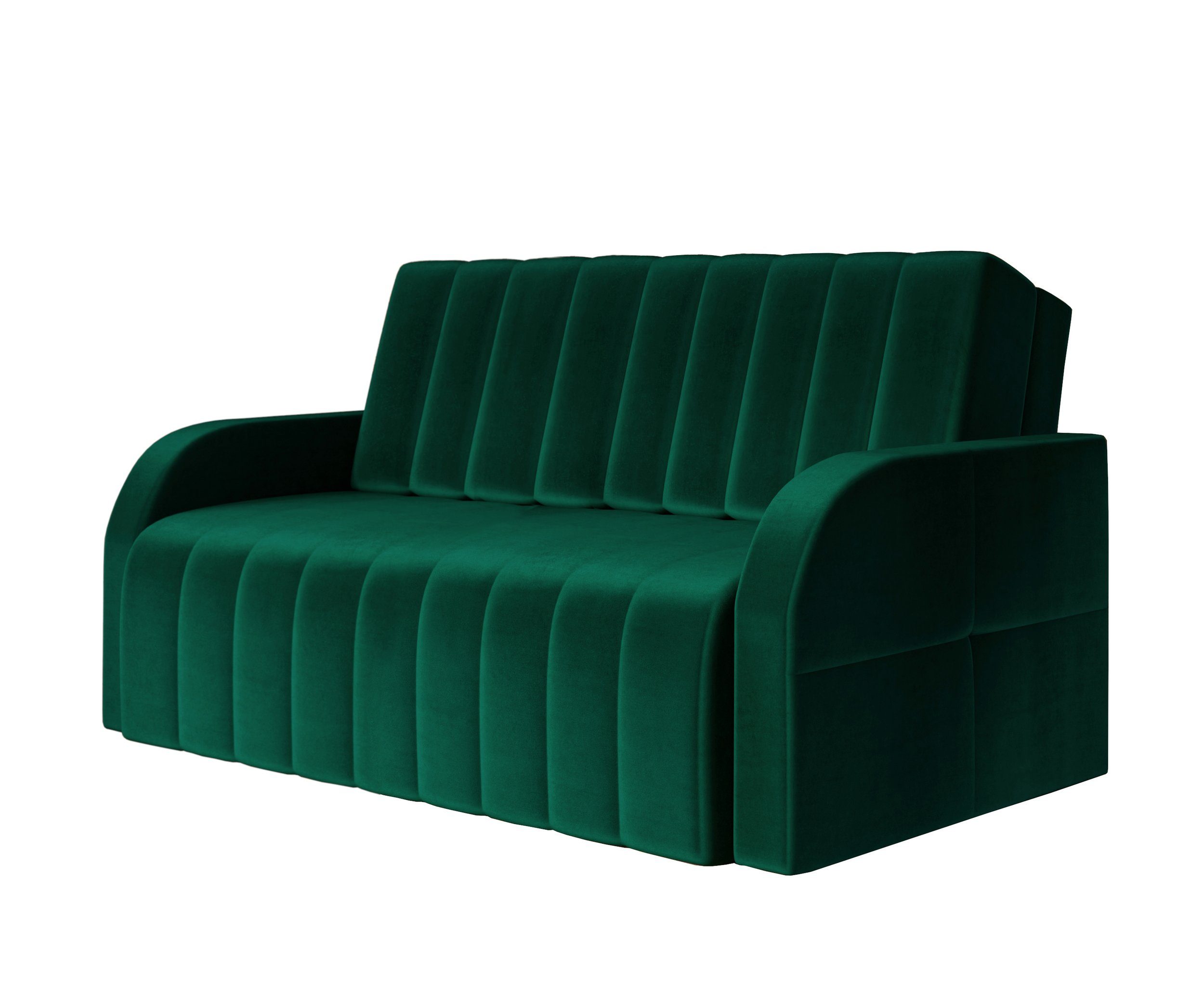 MOEBLO Kindersofa aus Samt MONTANA 120, Schlafsessel Sofa Sessel Jugendsofa Schlafsofa 2-Sitzer Gästebett mit Schlaffunktion, mit Bettkasten, mit Relaxfunktion, - (BxHxT):141x104x90cm