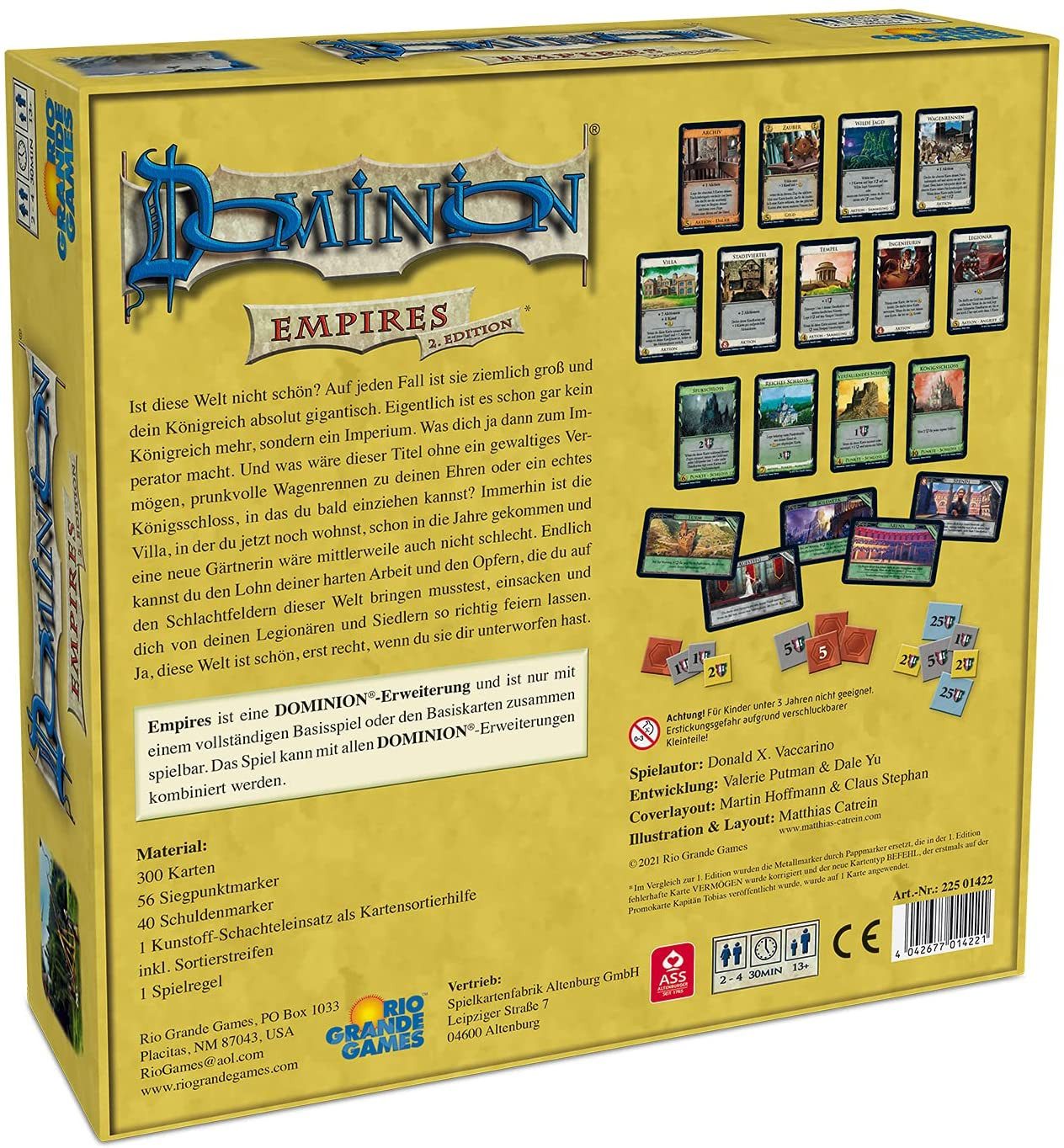 Rio Grande Games Spiel RGG - Dominion - Erweiterung Empires (2. Edition), Brettspiel
