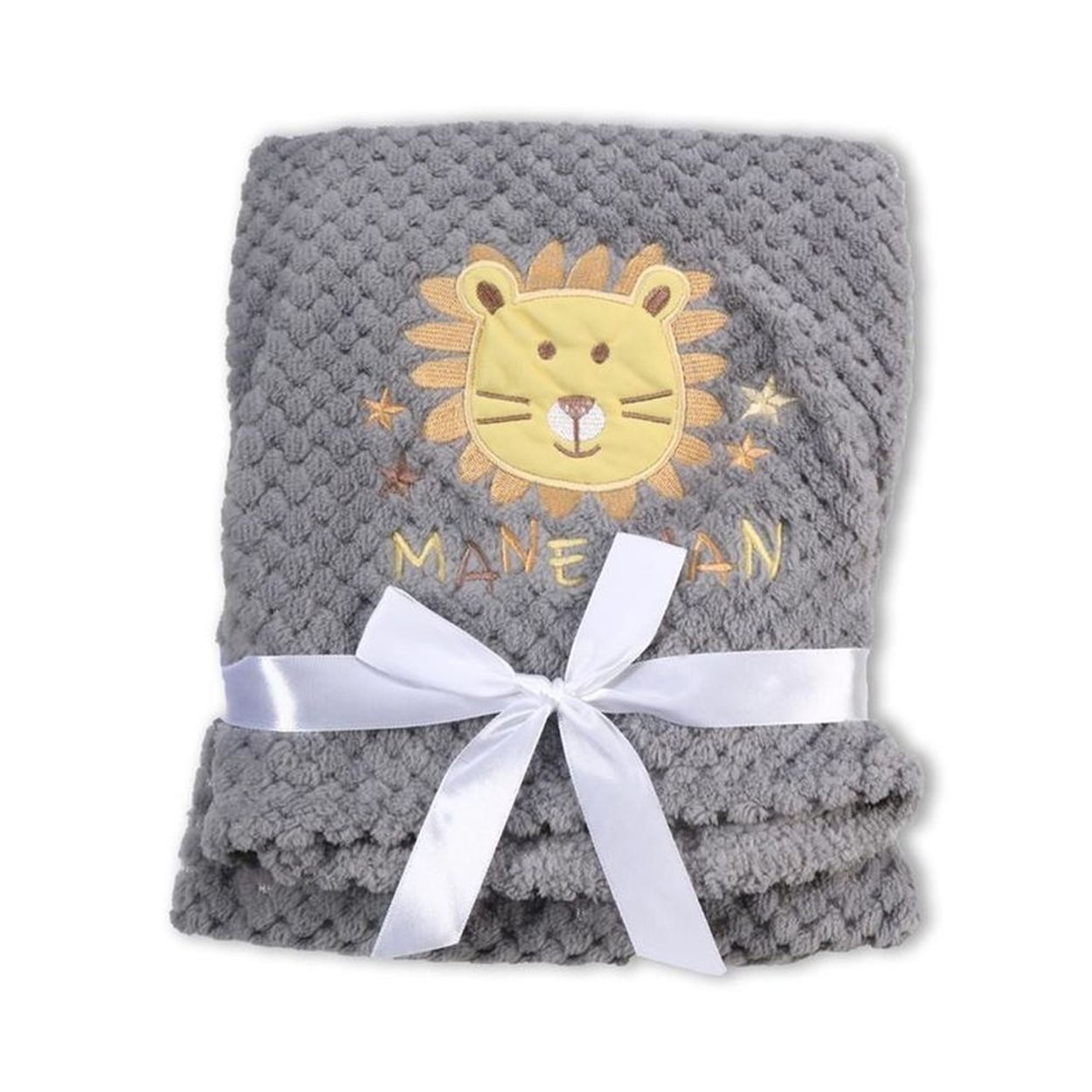 Babydecke Freya 80 x 110 cm, Cangaroo, Fleece, Polyester, Geschenkbox, bestickte Motive, Kinderwagen geeignet