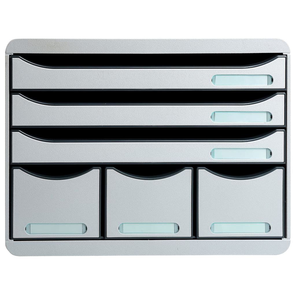 Maxi EXACOMPTA Schubladenbox mit 6 Hellgrau Laden Store-Box Schubladenbox