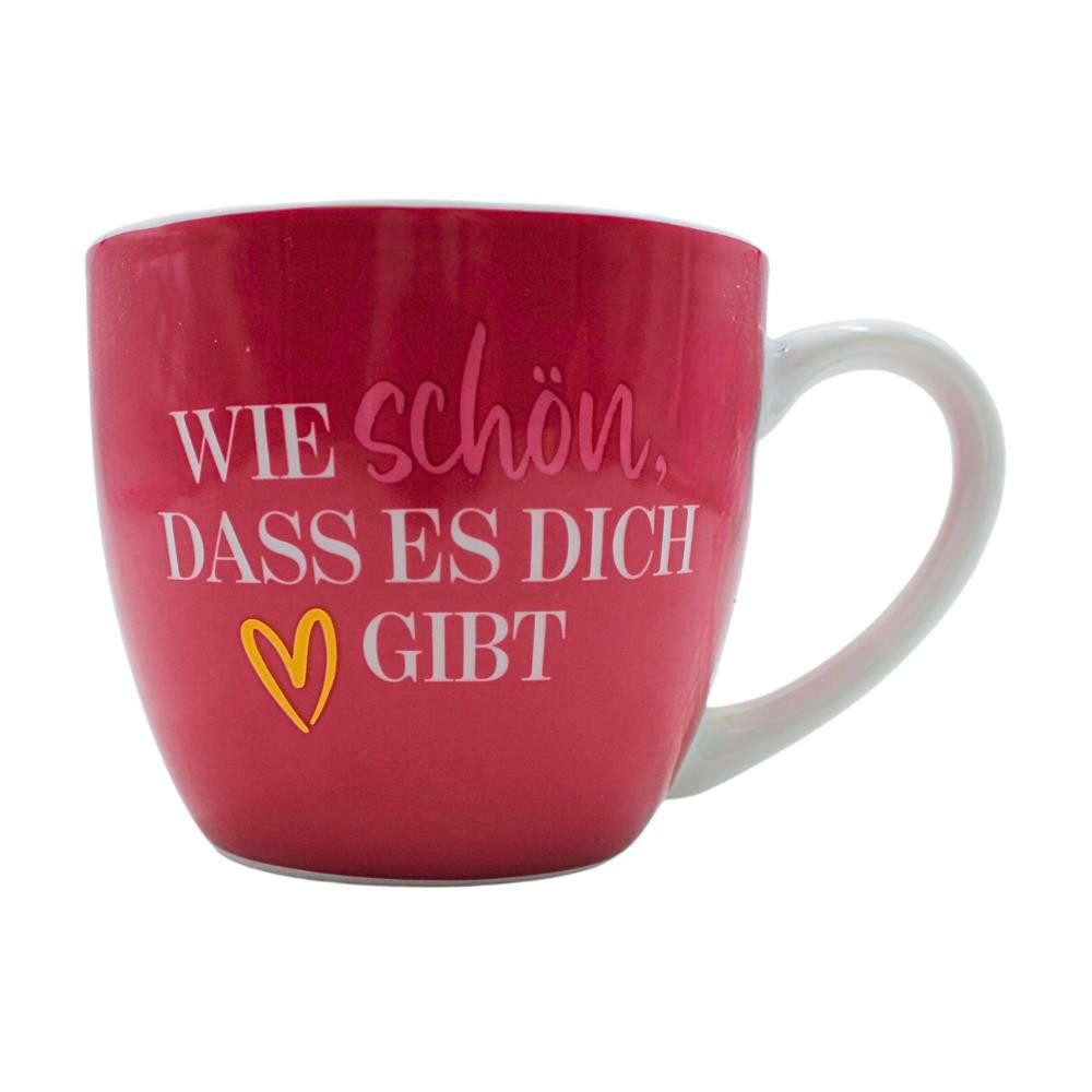 Dekohelden24 Tasse XXL Tassengeschenke in verschiedenen Varianten, Porzellan, großes Fassungsvermögen, liebevolles Design