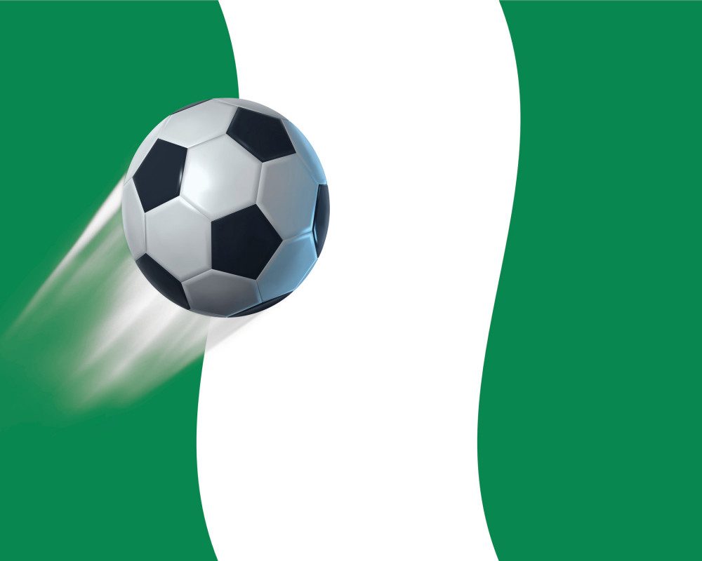 1art1 Poster FuÃŸball Kunstdruck Bild - Nigeria Länder-Flagge (40 x 50 cm)