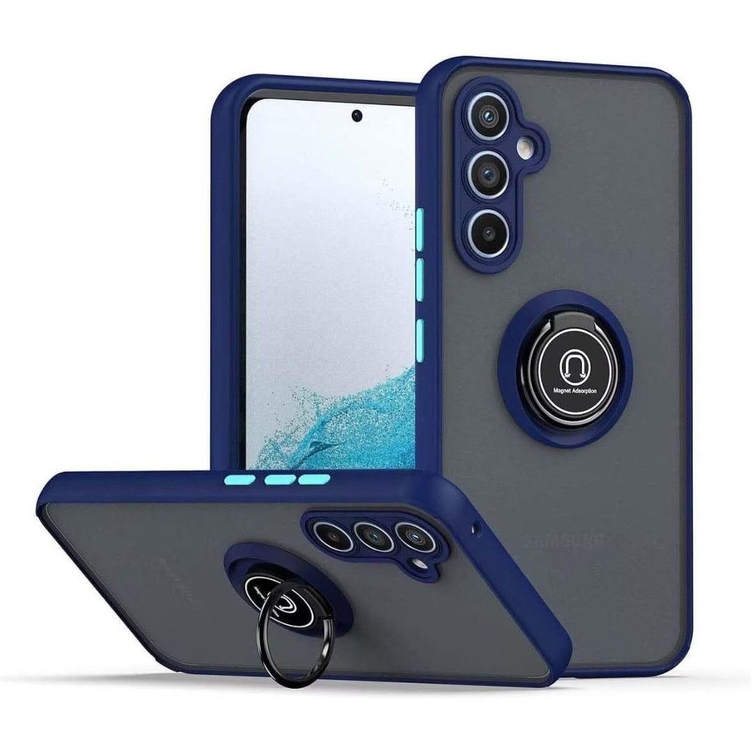 SmartUP Smartphone-Hülle Hülle für Samsung Galaxy S24+ Schutzhülle Handyhülle Slim Case, Ringhalter, Standfunktion