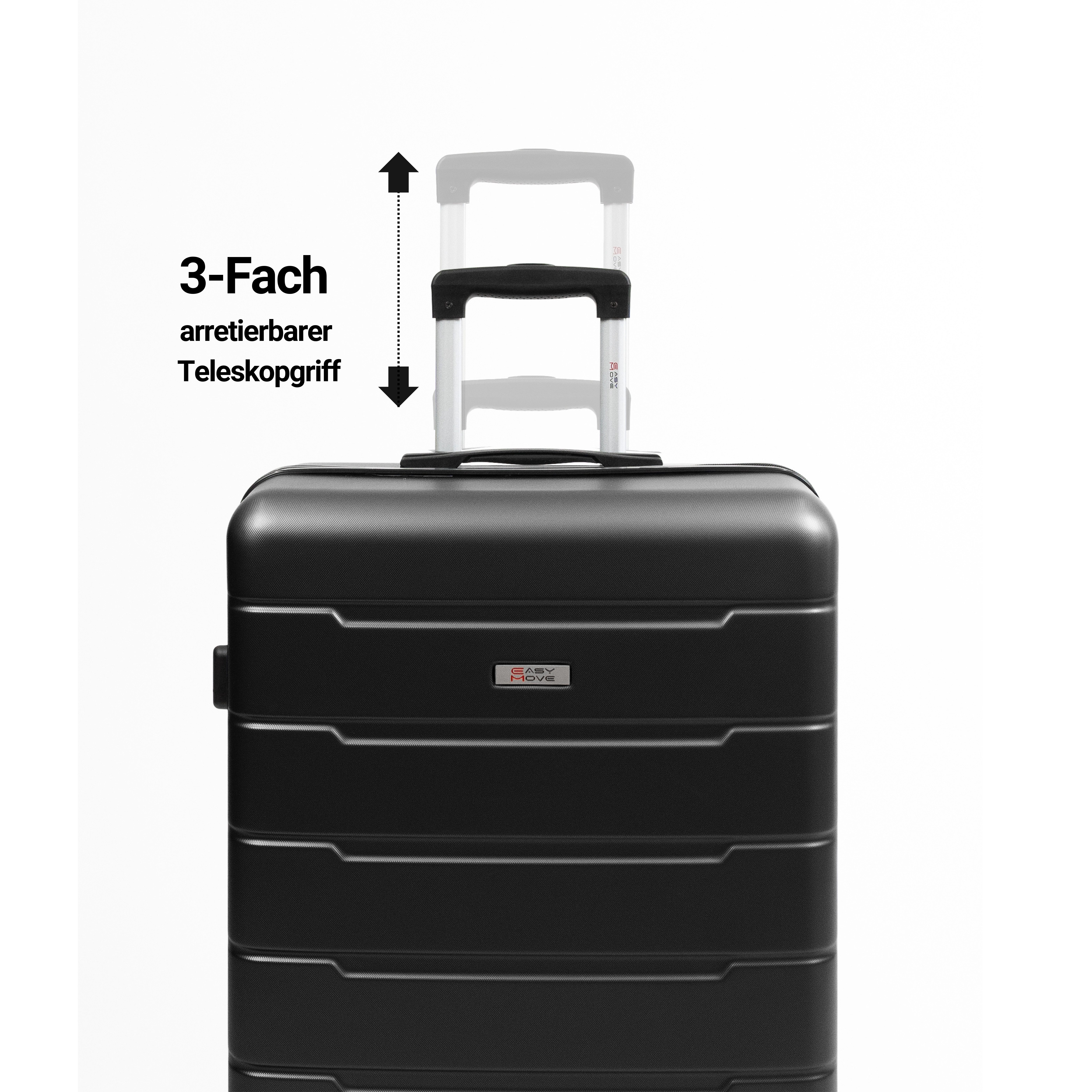 Easy Move Hartschalen-Trolley Leichter Rollkoffer YUG Reisekoffer, 4 Rollen günstig online kaufen