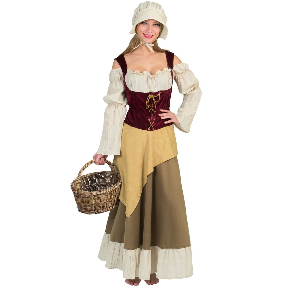 Funny Fashion Kostüm Bäuerin Mittelalter für Damen LARP, Fasching, Karneval günstig online kaufen