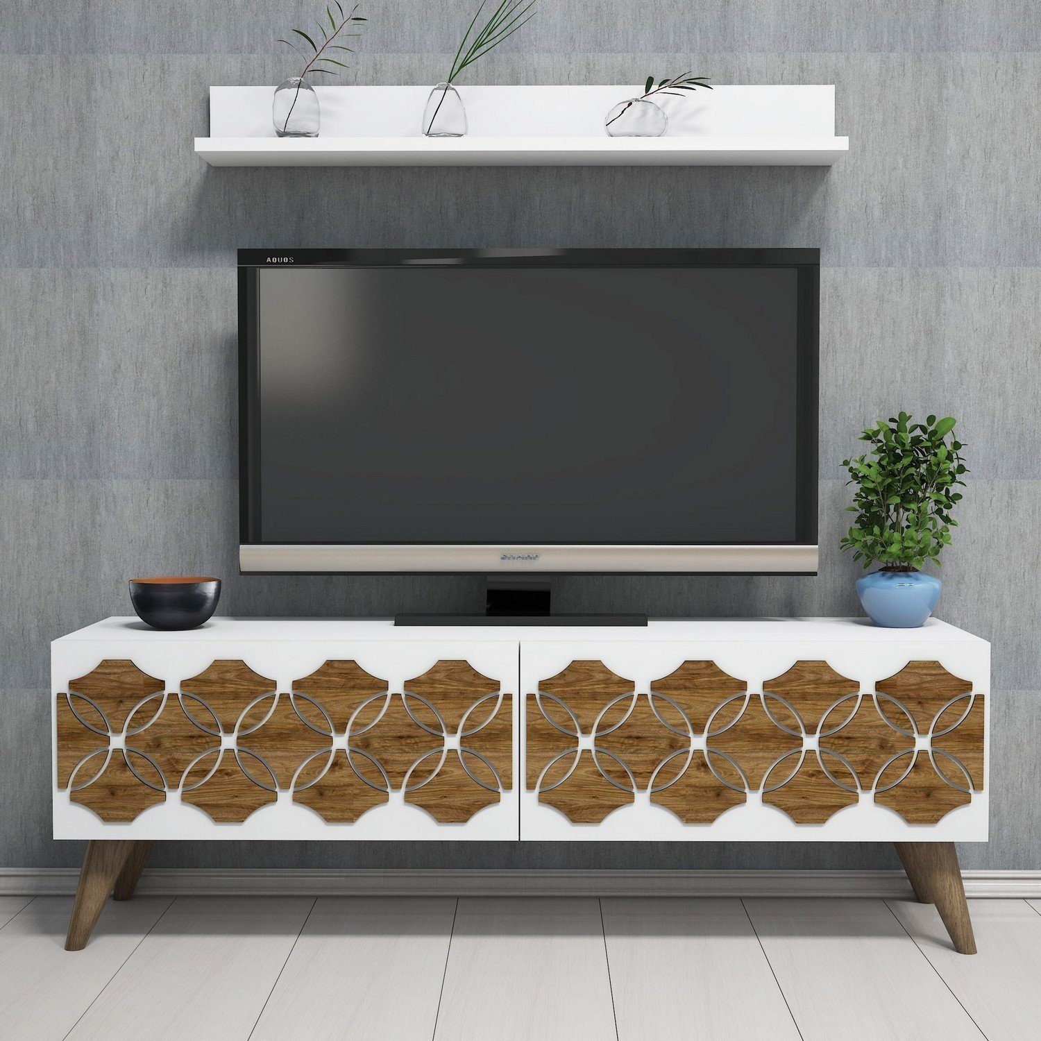 Skye Decor TV-Schrank Schränke, 40x120x31,8 cm, Melaminbeschichtete Partikelplatte 100