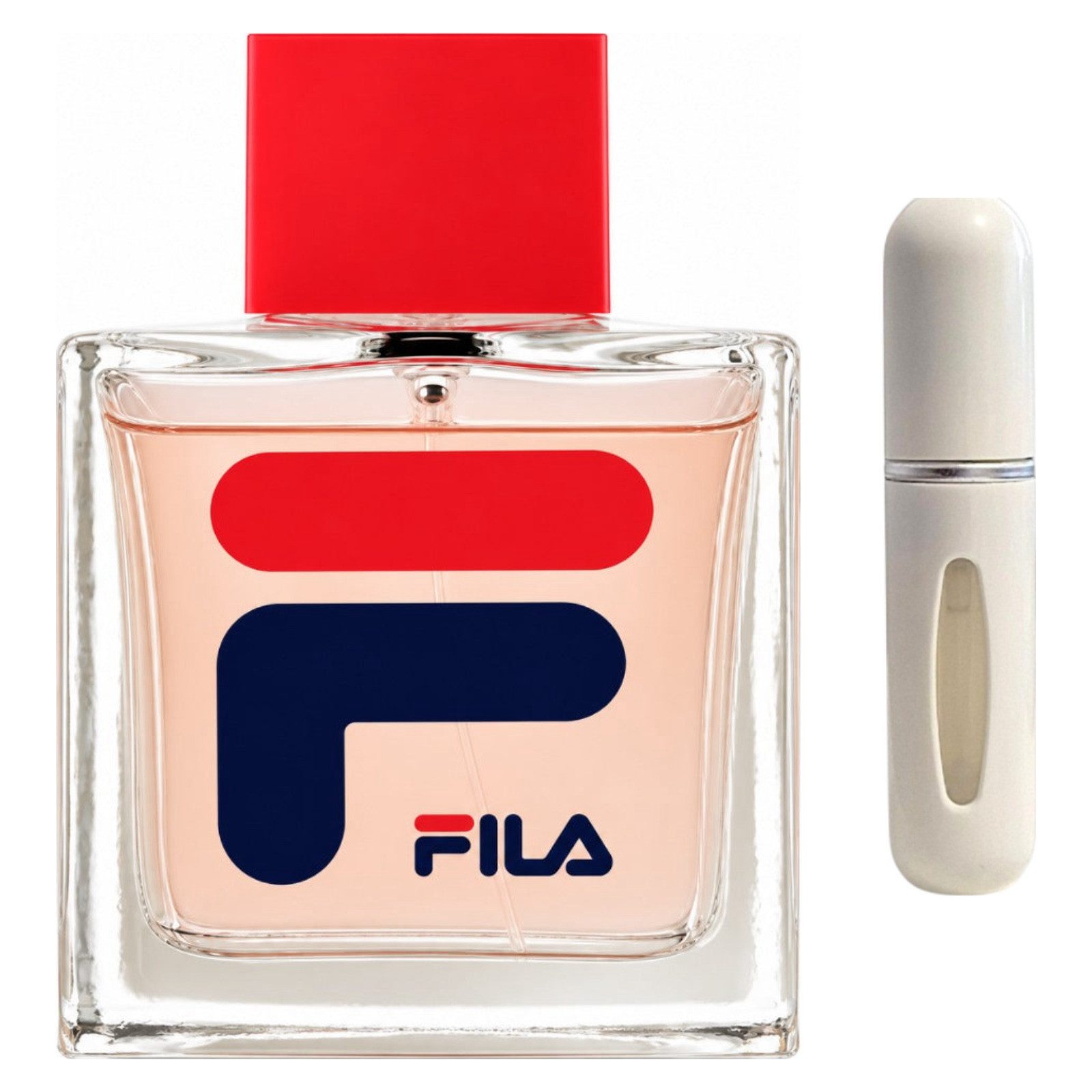 Fila Duft-Set F-Identity Donna EDT – Frisch Blumig + Parfümzerstäuber (leer)