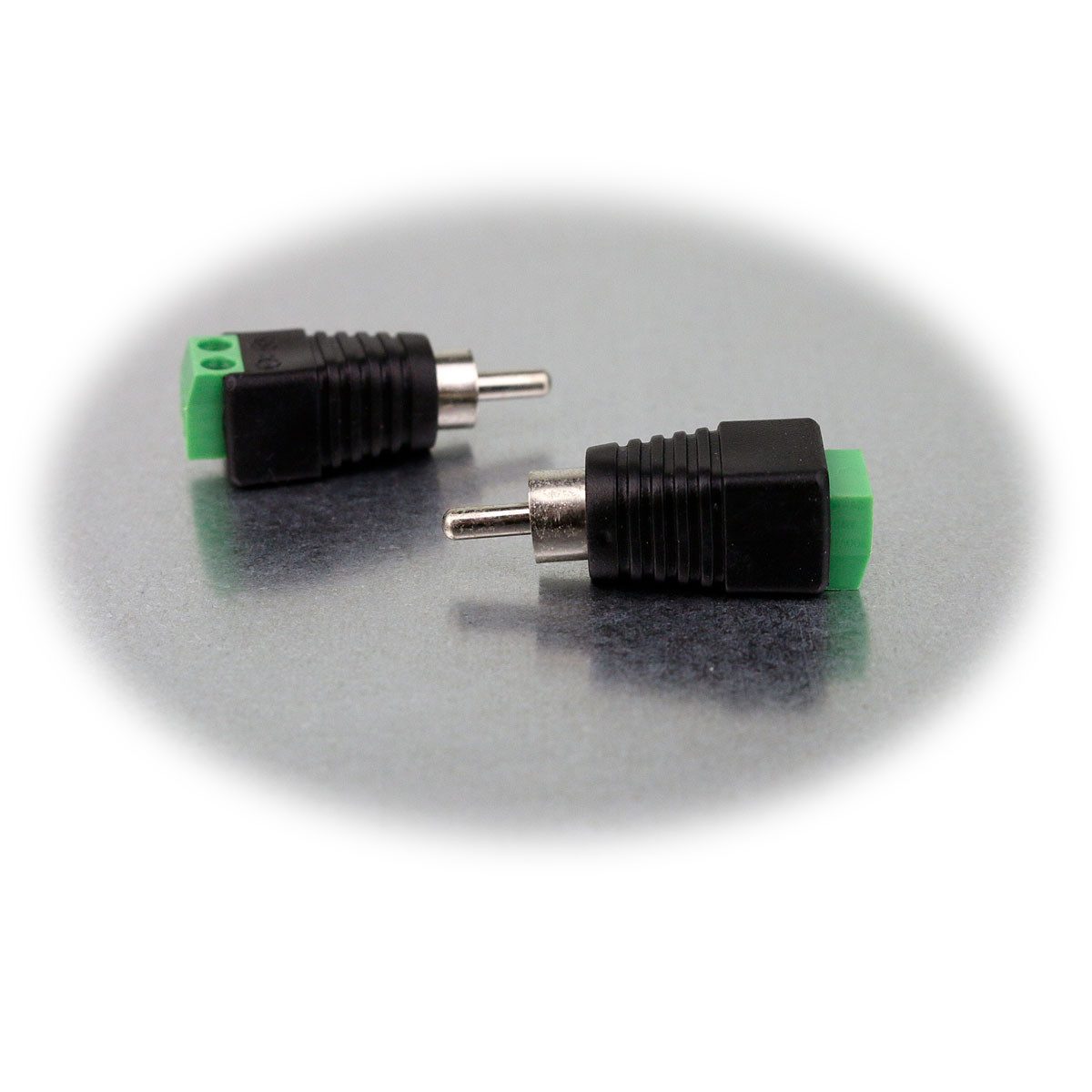 world-trading-net Cinch-Stecker 2er Set Cinch-Stecker Adapter Schraubanschluss
