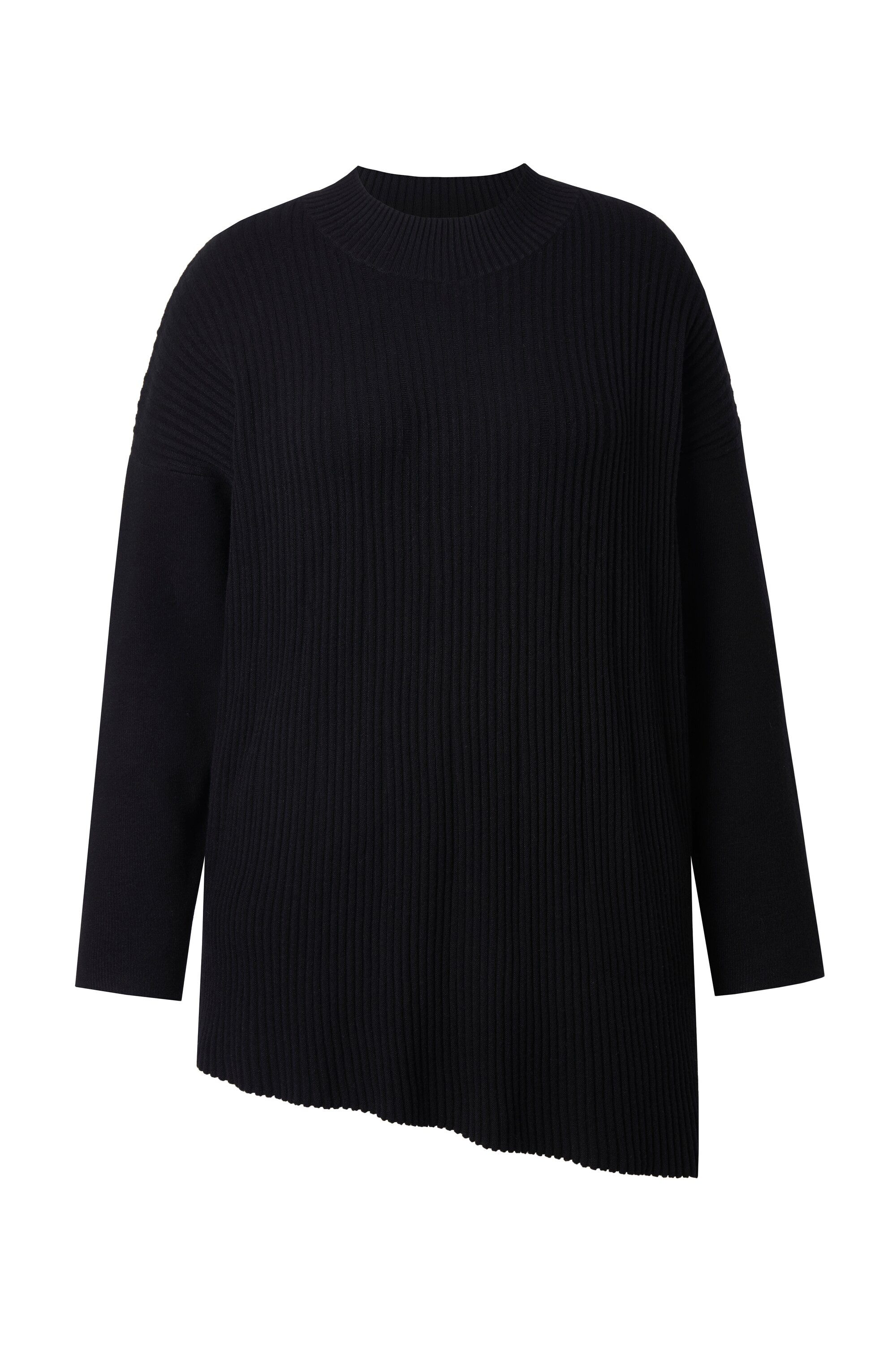 MIAMODA Strickpullover Pullover lässige Passform asymmetrischer Saum günstig online kaufen