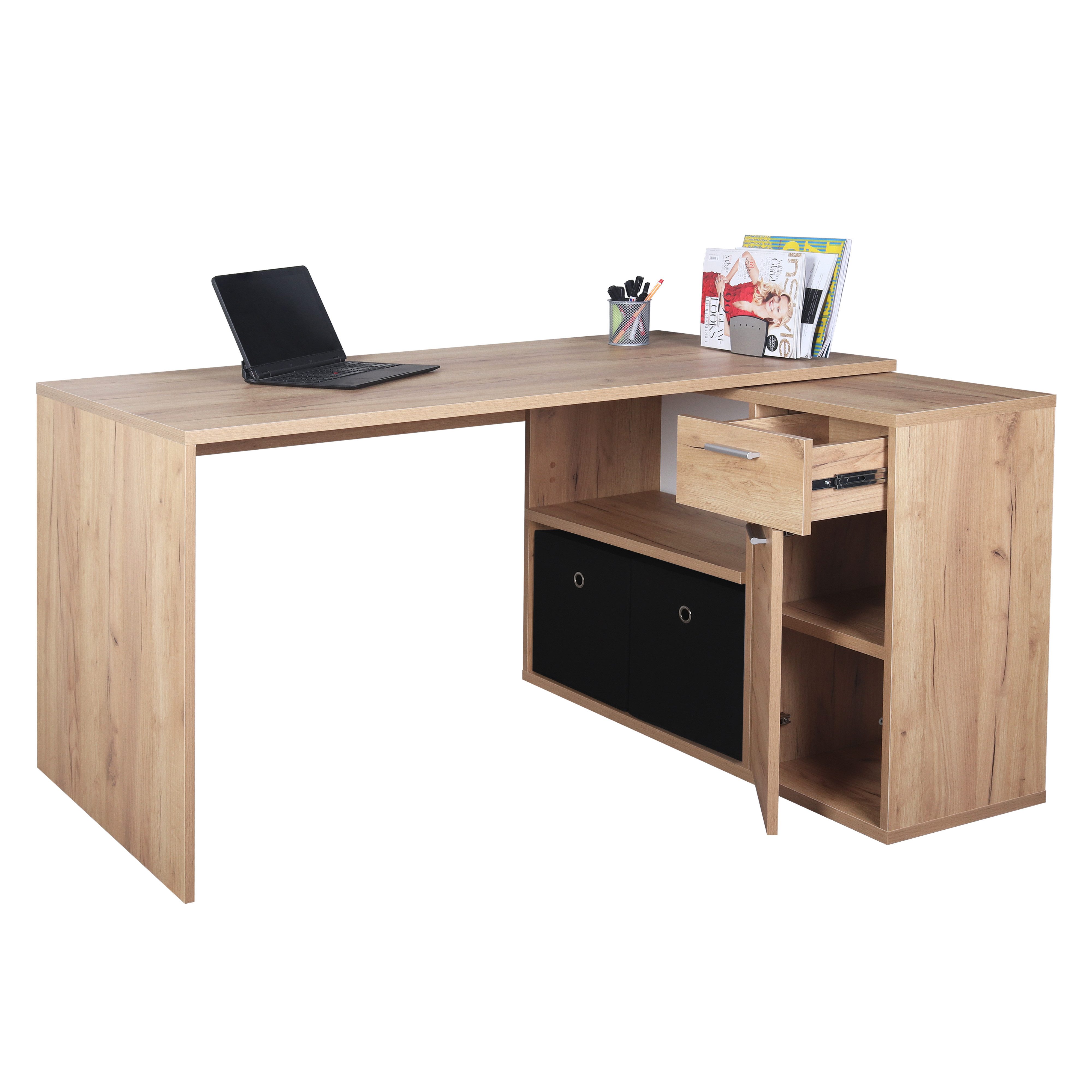 RICOO Eckschreibtisch WM083-EG (1-St), Schreibtisch Bürotisch Ecke für Kind günstig online kaufen