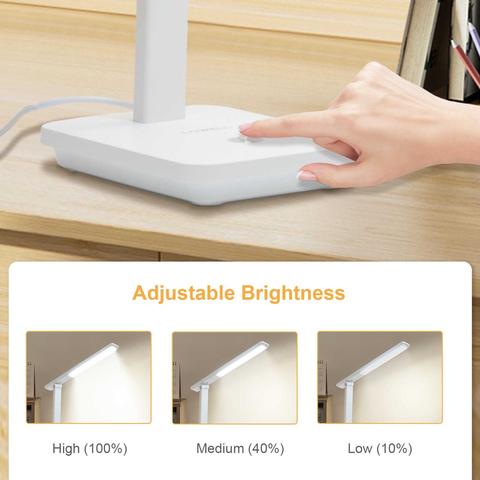 LQWELL Schreibtischlampe LED Tischlampe Abnehmbare Studienlampe, günstig online kaufen