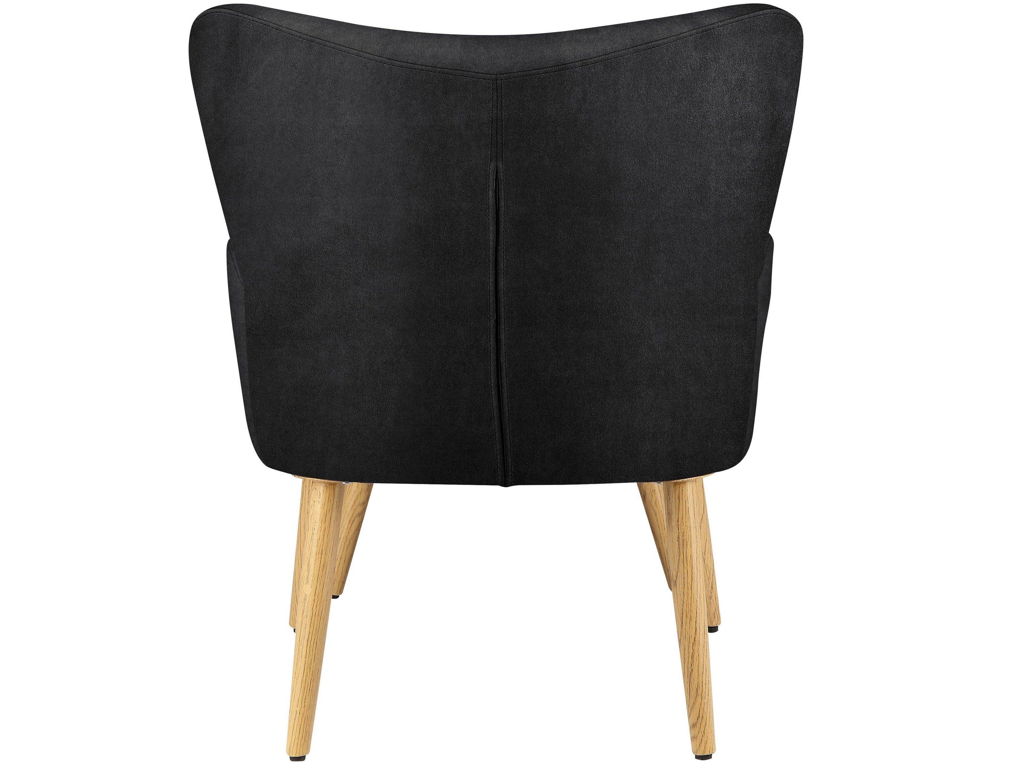 Knopfheftung, Sessel mit schwarz mit 40 Set, Hocker), Hocker, loft24 cm Relaxsessel mit Fernsehsessel, (2-tlg. Cora Sitzhöhe Sessel