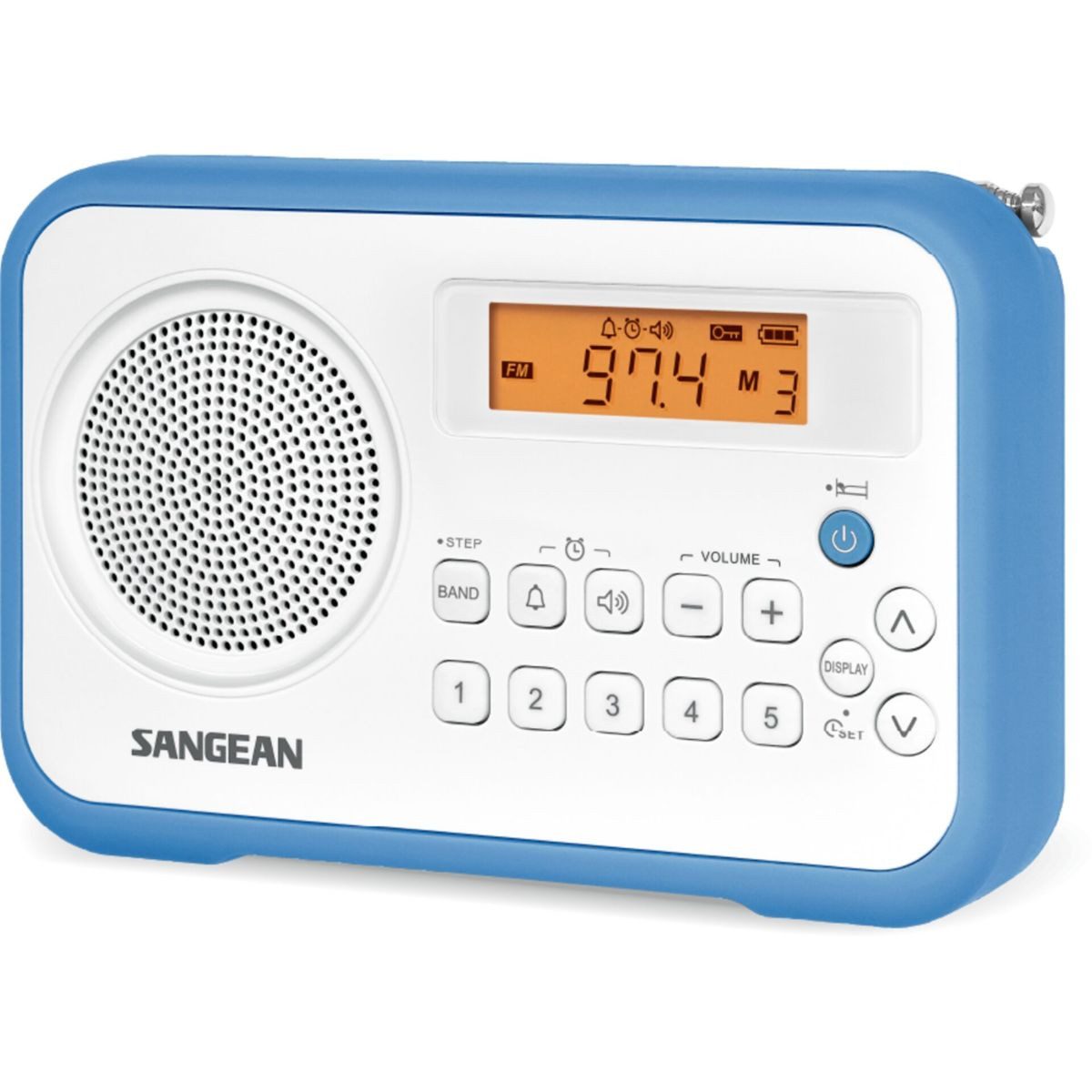 Sangean PR-D18 (Traveller 180) White/Blue Radio