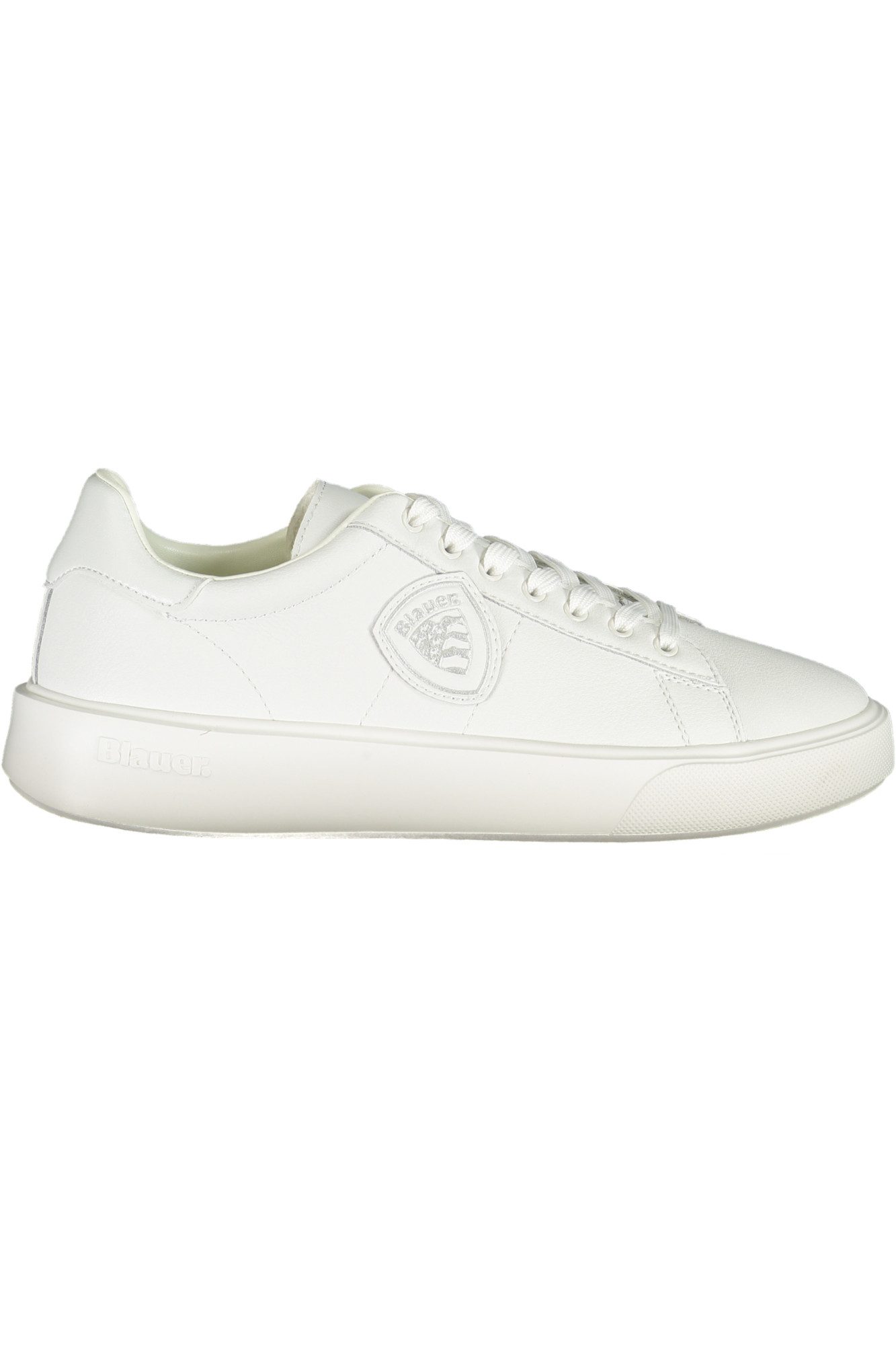 Blauer Sneaker Sportlicher Herrenschuh in Weiß mit