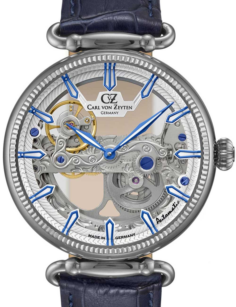 Automatikuhr Carl von Zeyten CVZ0031WHS Elzach Automatik Herrenuhr 42mm 5ATM Carl von Zeyten CVZ0031WHS Elzach Automatik Herrenuhr 42mm 5ATM