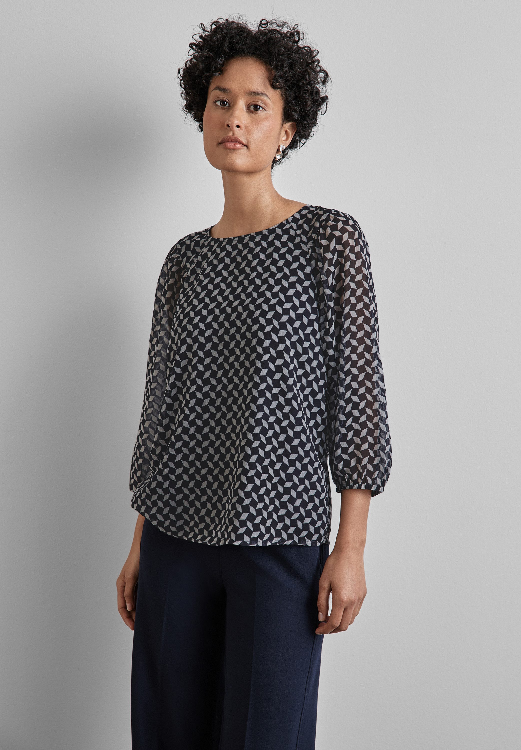 STREET ONE Hemdbluse, Rundhalsausschnitt günstig online kaufen
