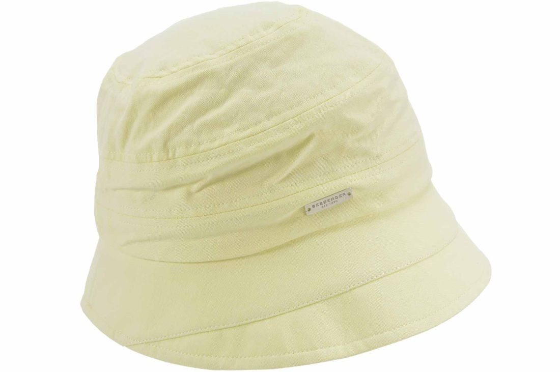 Seeberger Fischerhut Modischer Sommer Bucket Stoffhut 100% Baumwolle