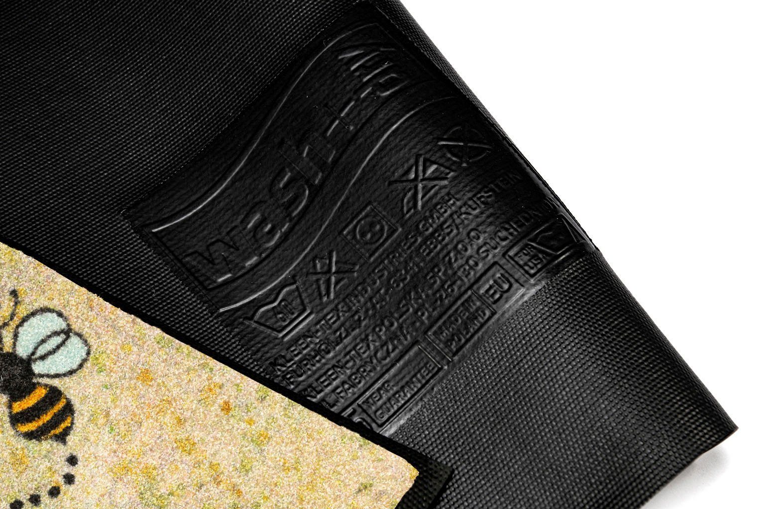 wash+dry by Kleen-Tex Fußmatte Bee Happy, rechteckig – Bild 4 von 5