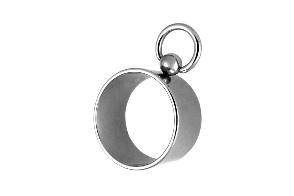 Fingerring Chirurgenstahl Ring breit mit BCR