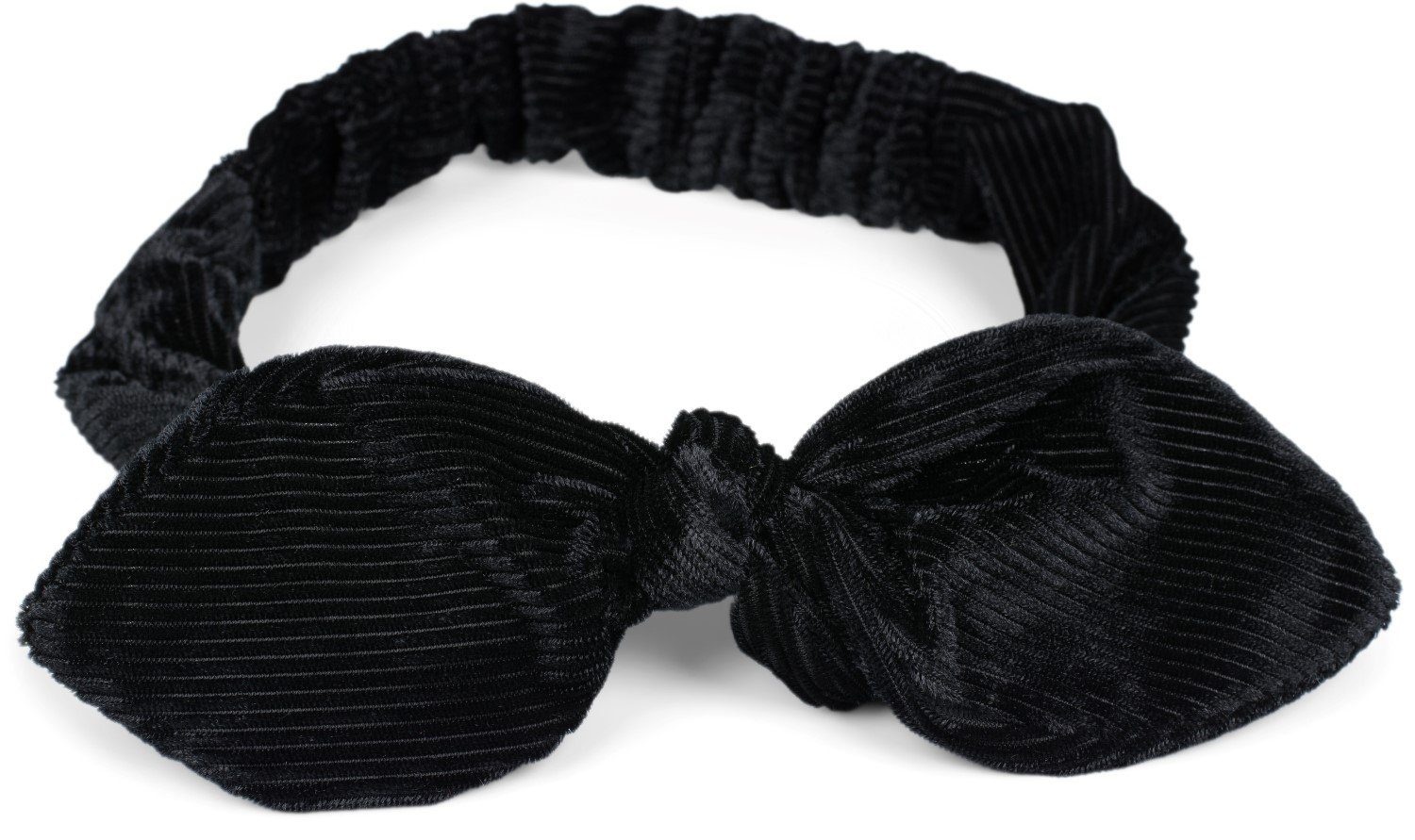 styleBREAKER Haarband, 1-tlg., Cord Haarband mit Schleife Schwarz