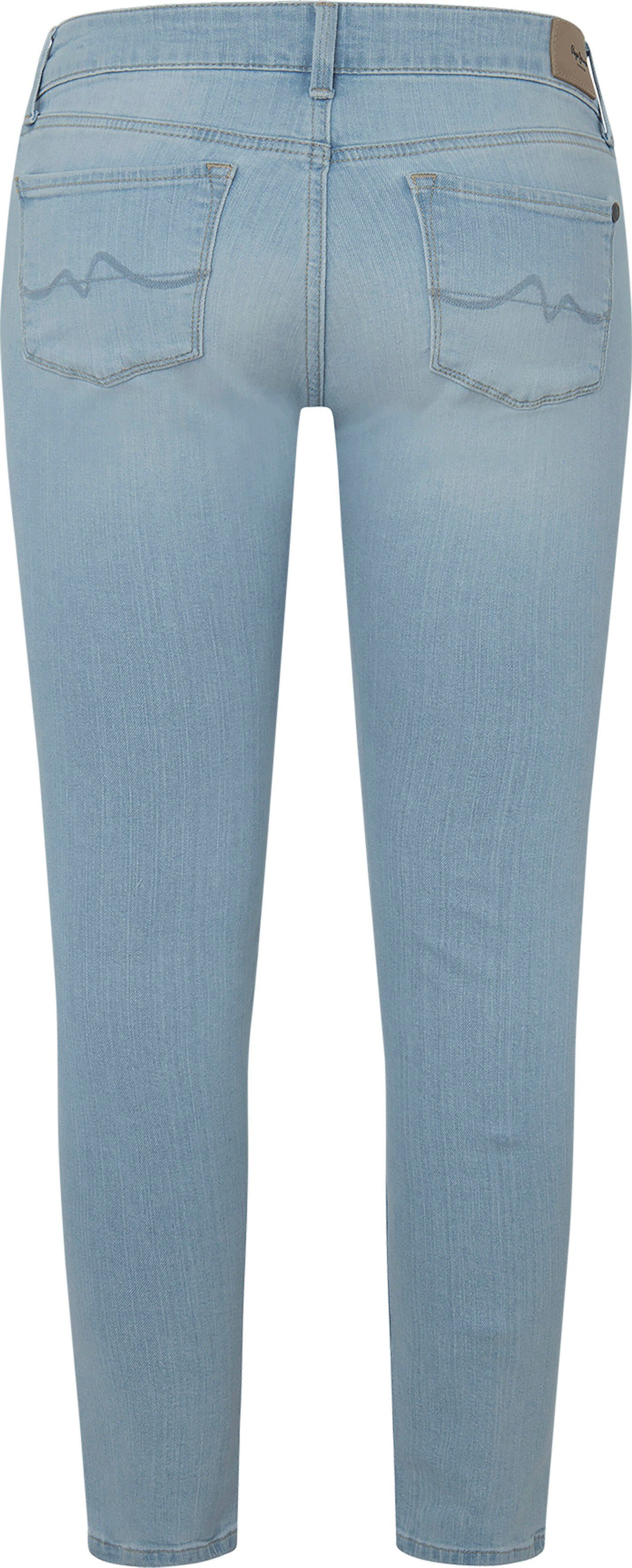 Pepe Jeans Skinny-fit-Jeans SOHO im 5-Pocket-Stil Bund mit hell und Stretch-Anteil 1-Knopf