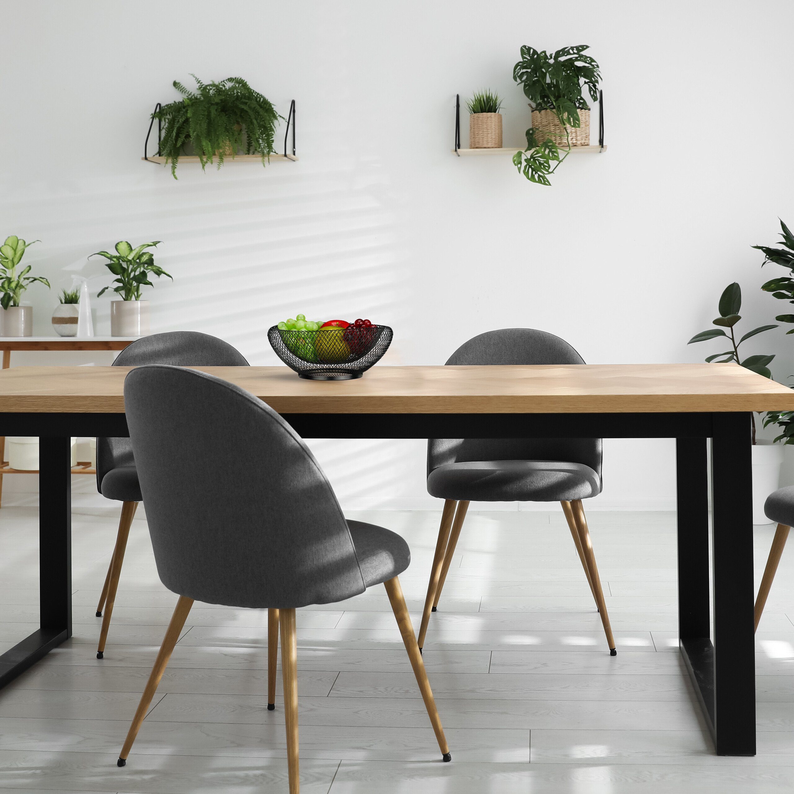 relaxdays Obstschale Doppelwandige Obstschale aus Metall, Eisen