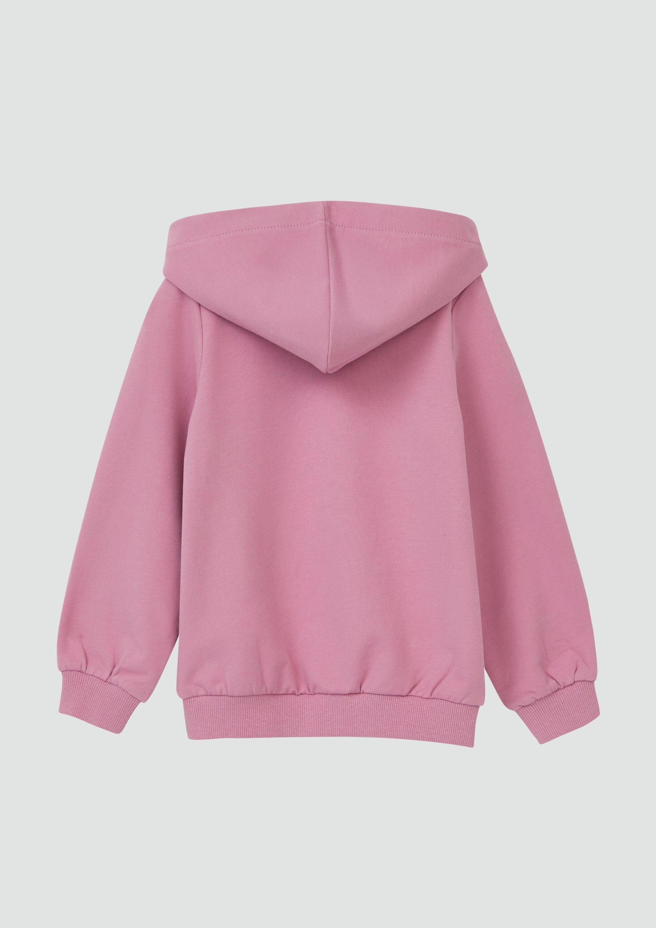 s.Oliver Sweatshirt Sweatshirt Hoodie mit Frontprint und Schmucksteinen günstig online kaufen