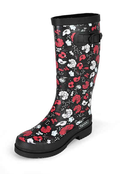 Regenliebe »Blossom Night High« Gummistiefel Langschaft Stiefel mit Blütenmuster