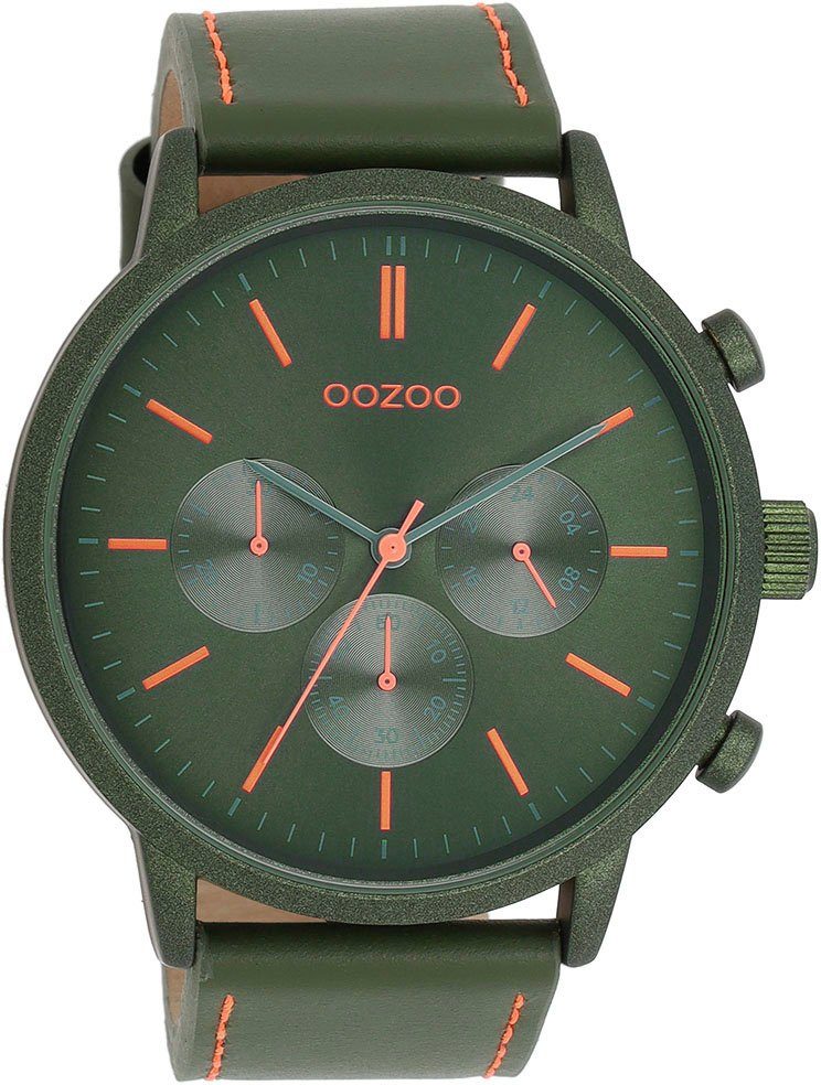 OOZOO Quarzuhr C11206, Gehäuse aus Metall, khaki IP-beschichet, Ø ca. 50 mm