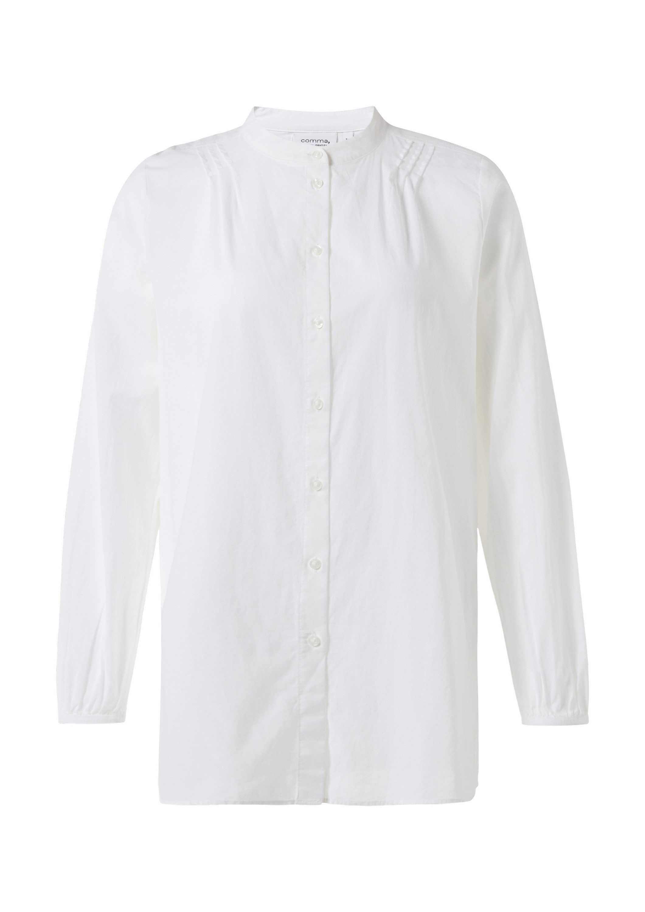 comma Langarmbluse Bluse Leichte Tunika-Bluse mit Biesen-Details günstig online kaufen