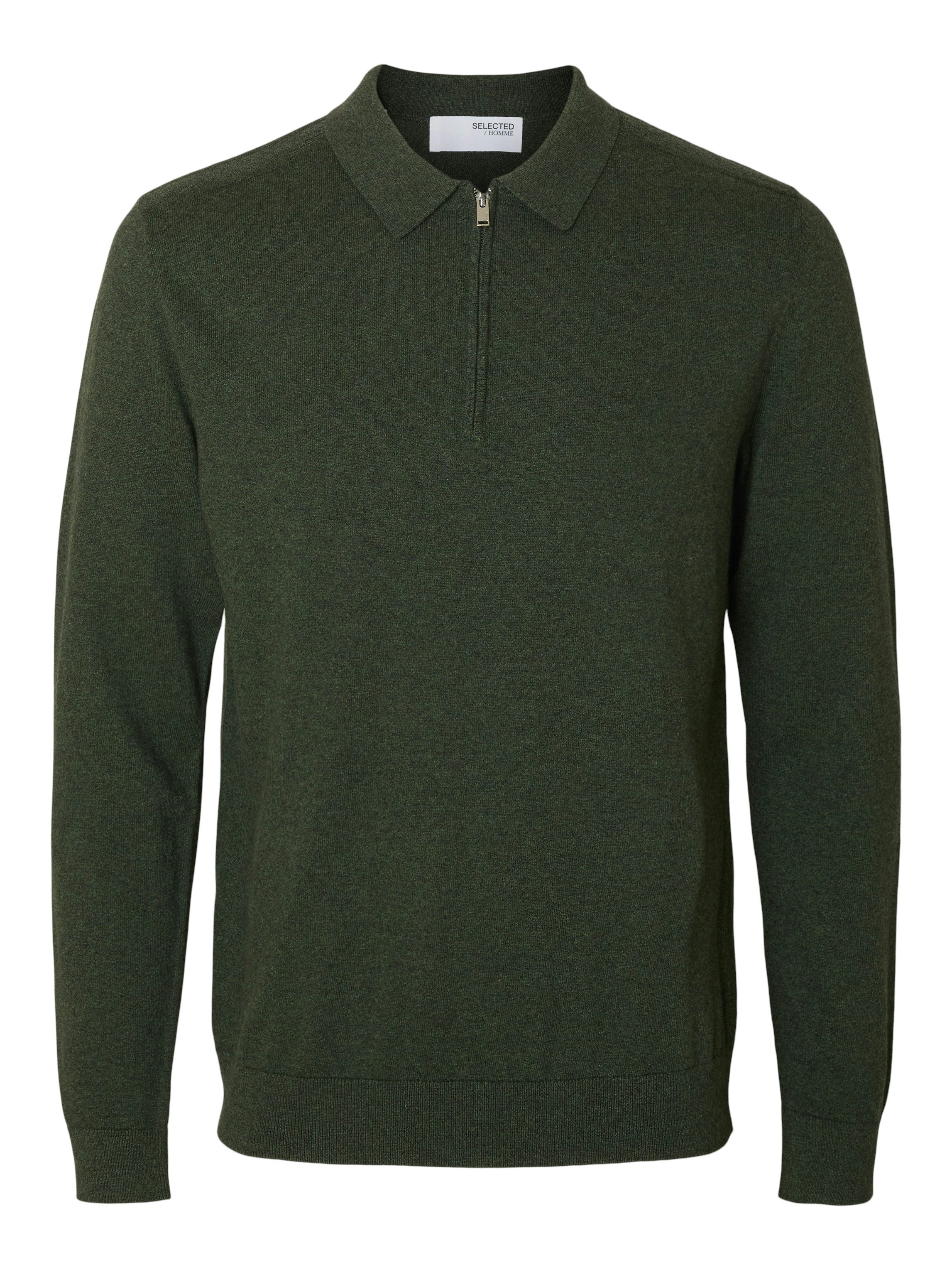 Polokragenpullover SLHBERG LS HALF ZIP POLO NOOS
