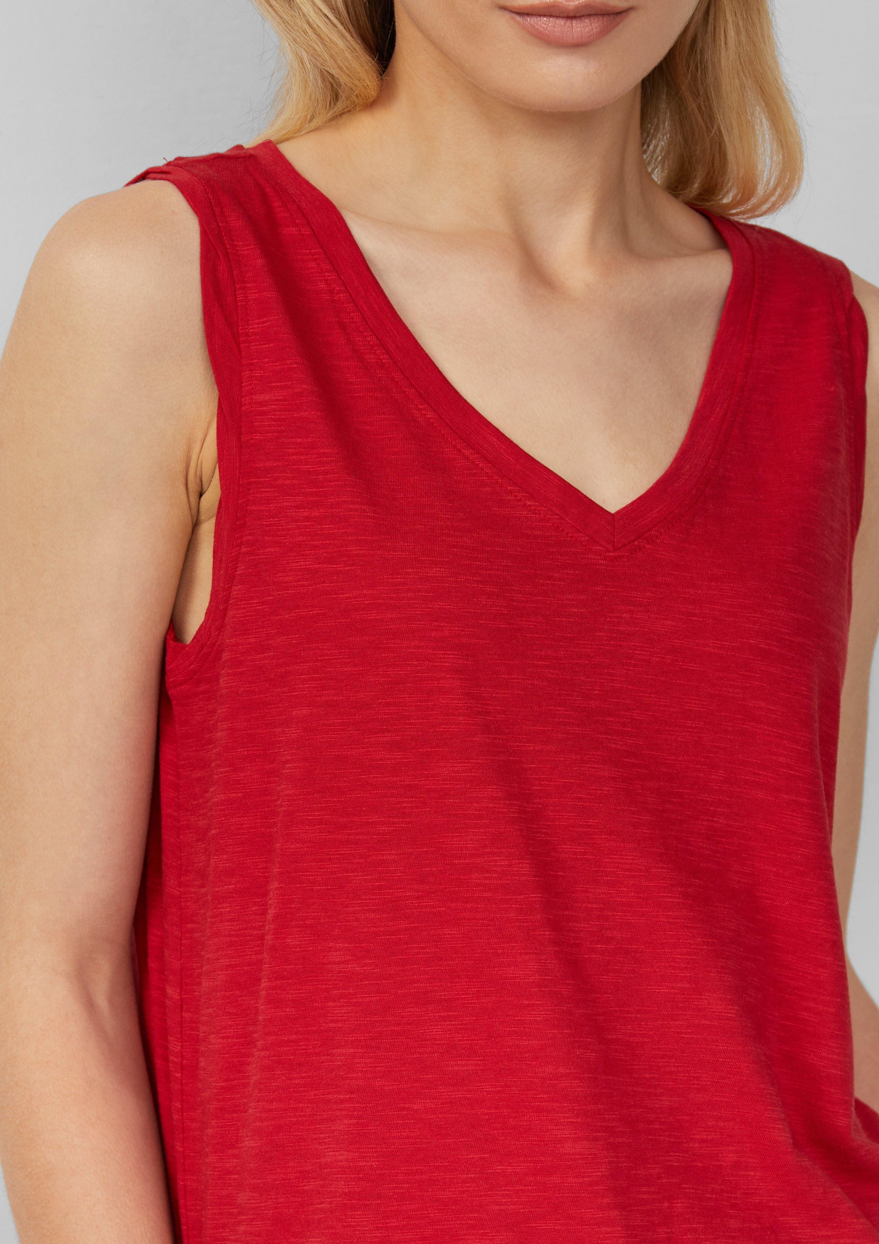 s.Oliver Shirttop Top mit Flammgarnstruktur und günstig online kaufen