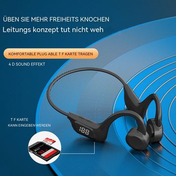 Hikity TWS Wireless Kopfhörer Bluetooth Ohrhörer Laufen Bass Sport Ohrhörer wireless Kopfhörer (LED-Leistungsanzeige)