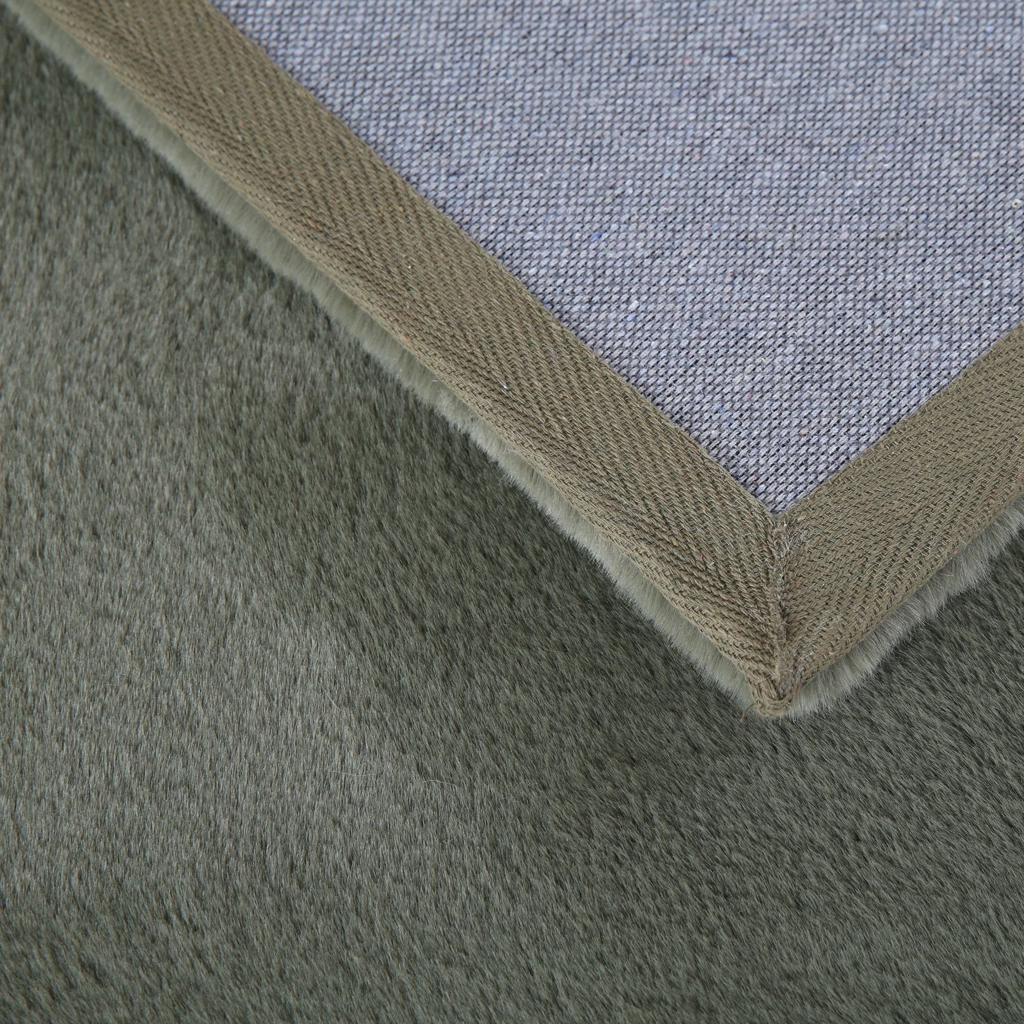 Modern Flauschiger Fellteppich Wohnzimmer Teppich Einfarbig, - Rund, Carpetsale24, Unicolor mm, Höhe: 20 Grün Shaggy Weich Einfarbig Felloptik