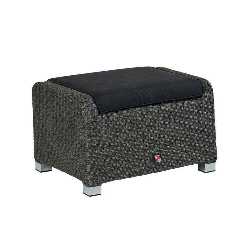 LC Garden Gartenlounge-Hocker LC Garden »Barcelona« Living Hocker grau-mix Fußbank