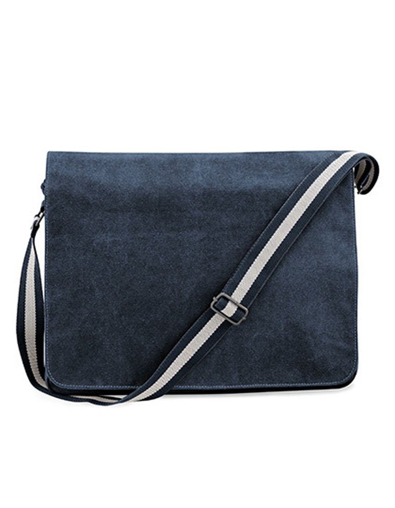 Umhängetasche Antik-Messingeffekt Navy Bag Quadra Messenger Oxford mit Schultertasche, Beschläge