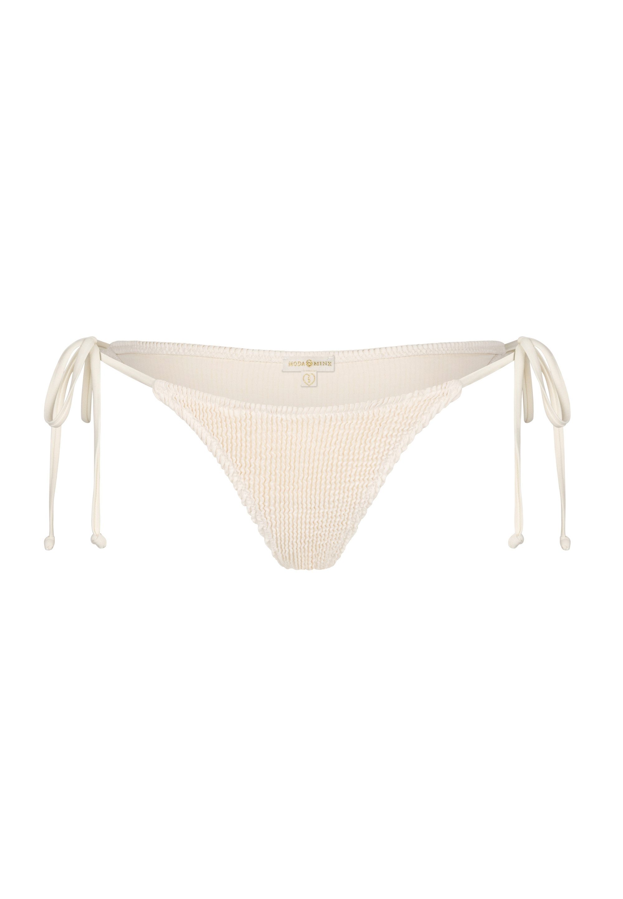 Moda Minx Bikini-Hose Scrunch Tie Side Bikini Bottom (1-St., Panty) mit strukturiertem Scrunch-Material