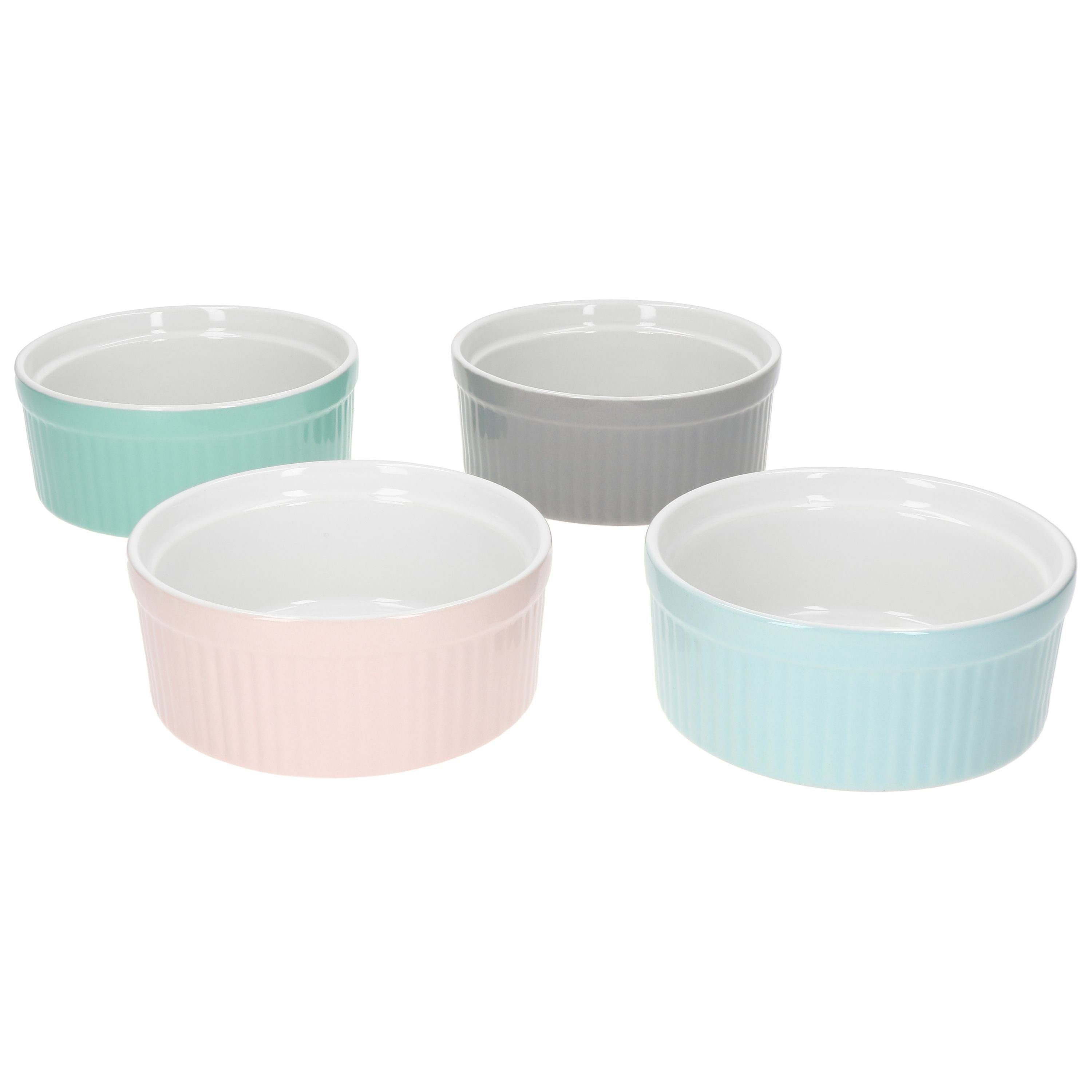 MamboCat Auflaufform 4er Set Muffinform / Souffle Schale Lotti 12x5cm - 24320222, Steingut