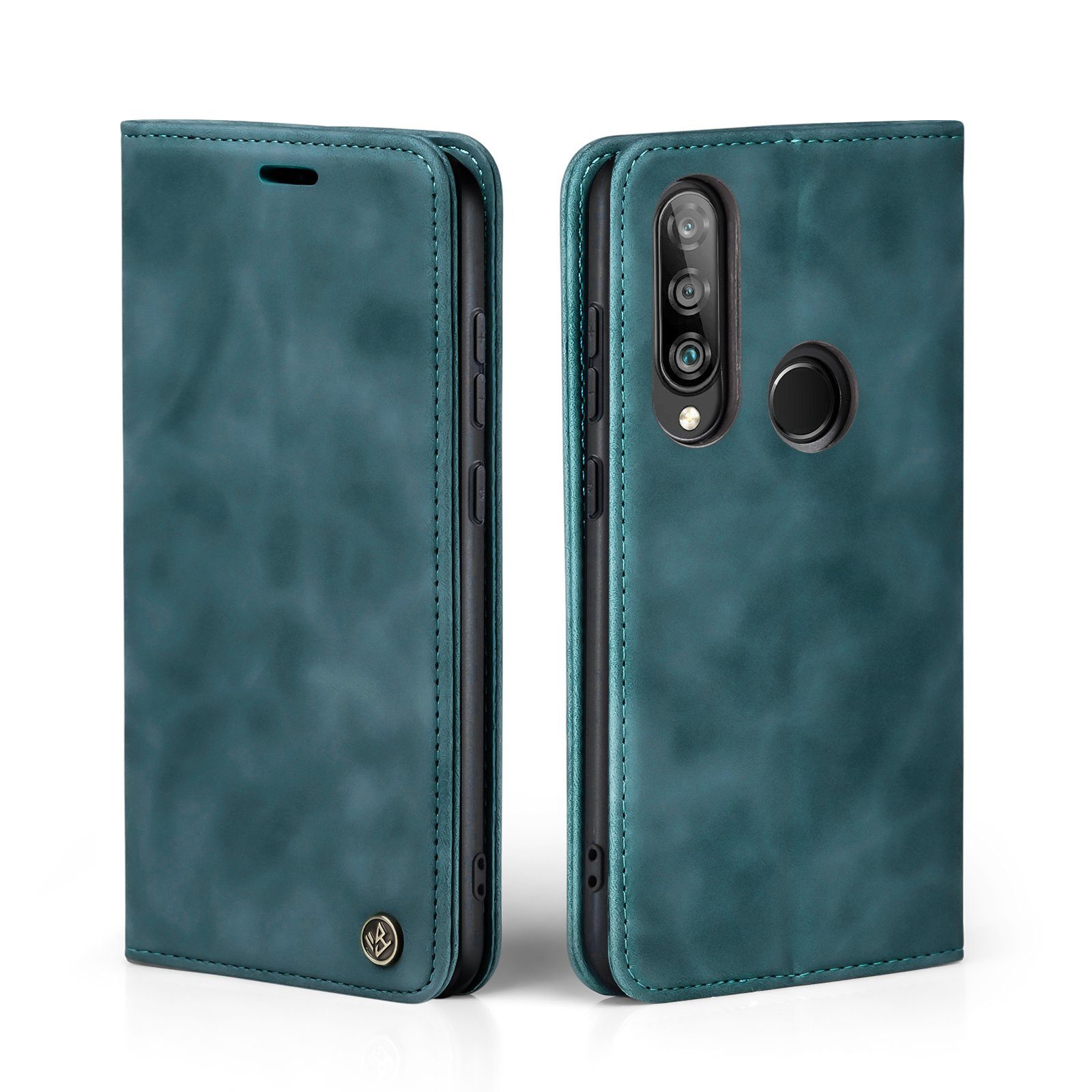 Tec-Expert Handyhülle Tasche Hülle für Huawei P30 Lite 6.15 Zoll, 6.15, Cover Klapphülle Case mit Kartenfach Fliphülle aufstellbar