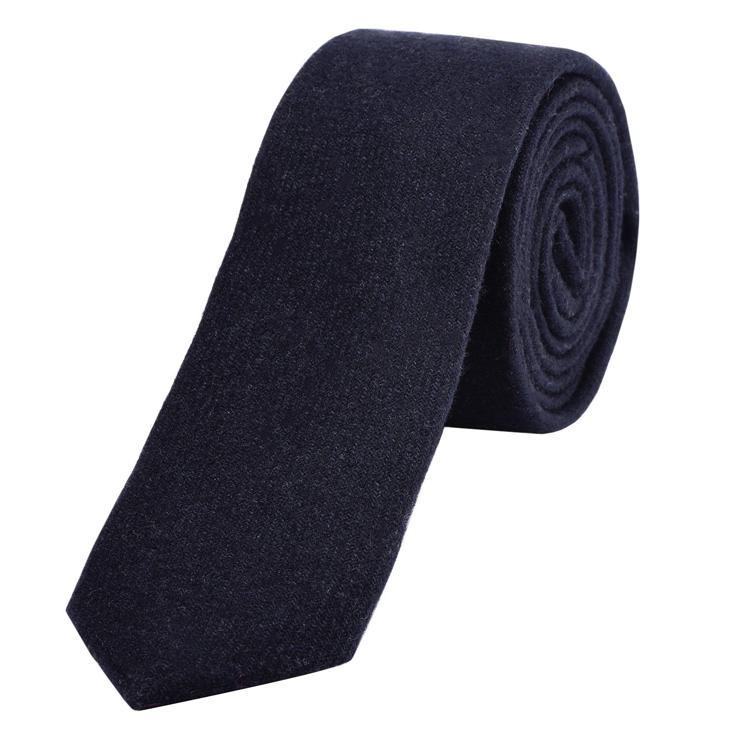 Krawatte Herren Krawatte 6 cm einfarbig kariert und gepunktet meliert