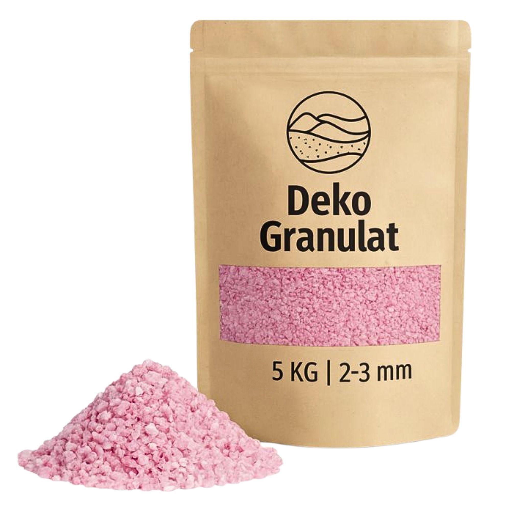 matches21 HOME & HOBBY Deko-Granulate Deko-Granulat 5 KG pink Ø 2-3 mm Vasen Glas-Füllung Streudeko, (1 St), Kleine bunte Deko-Steine als Tischdeko Hochzeitsdeko