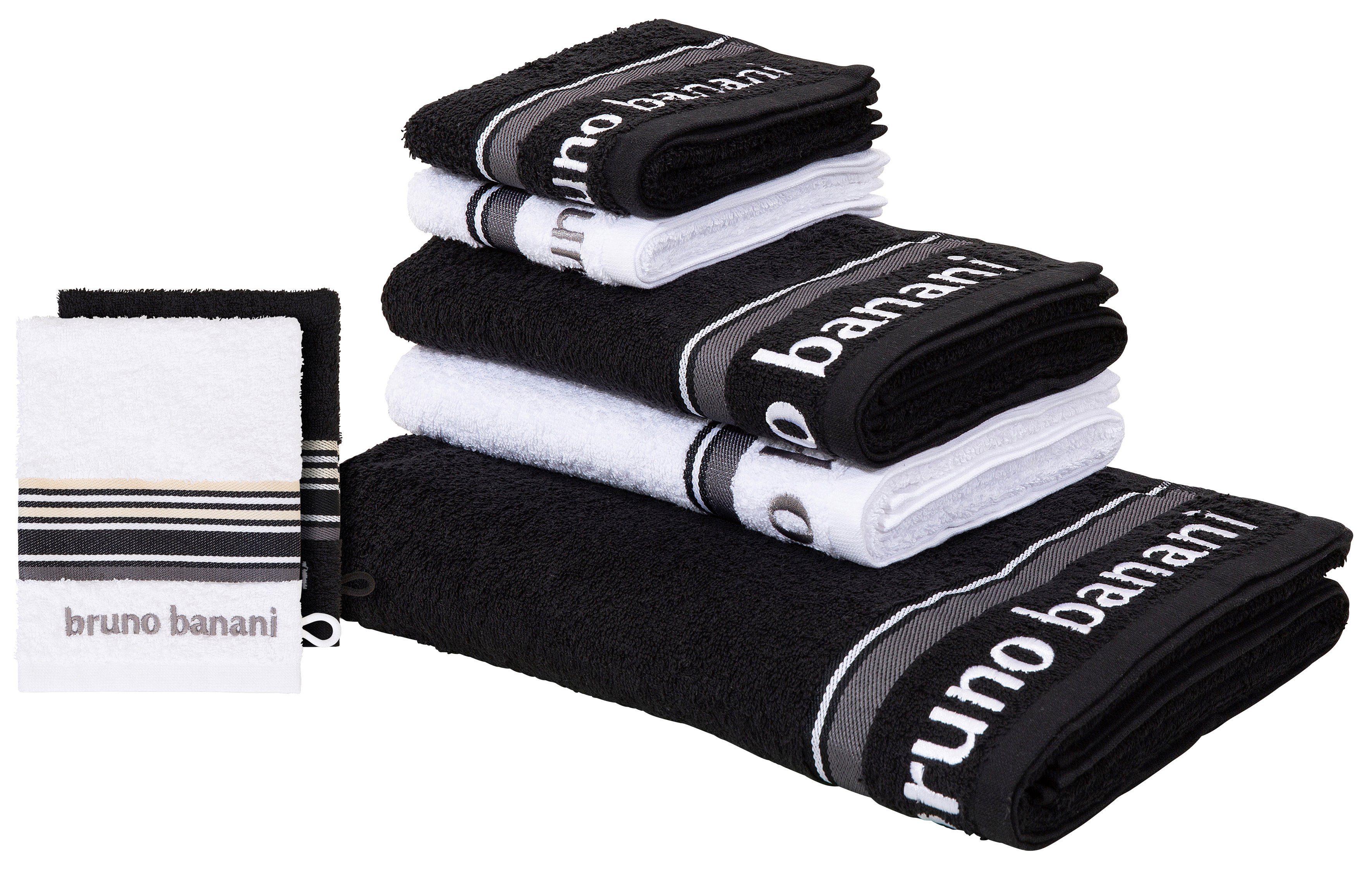 Bruno Banani Handtuch Set Maja, 1 Duschtuch, 2 Handtücher, 2 Gästehandtüche günstig online kaufen