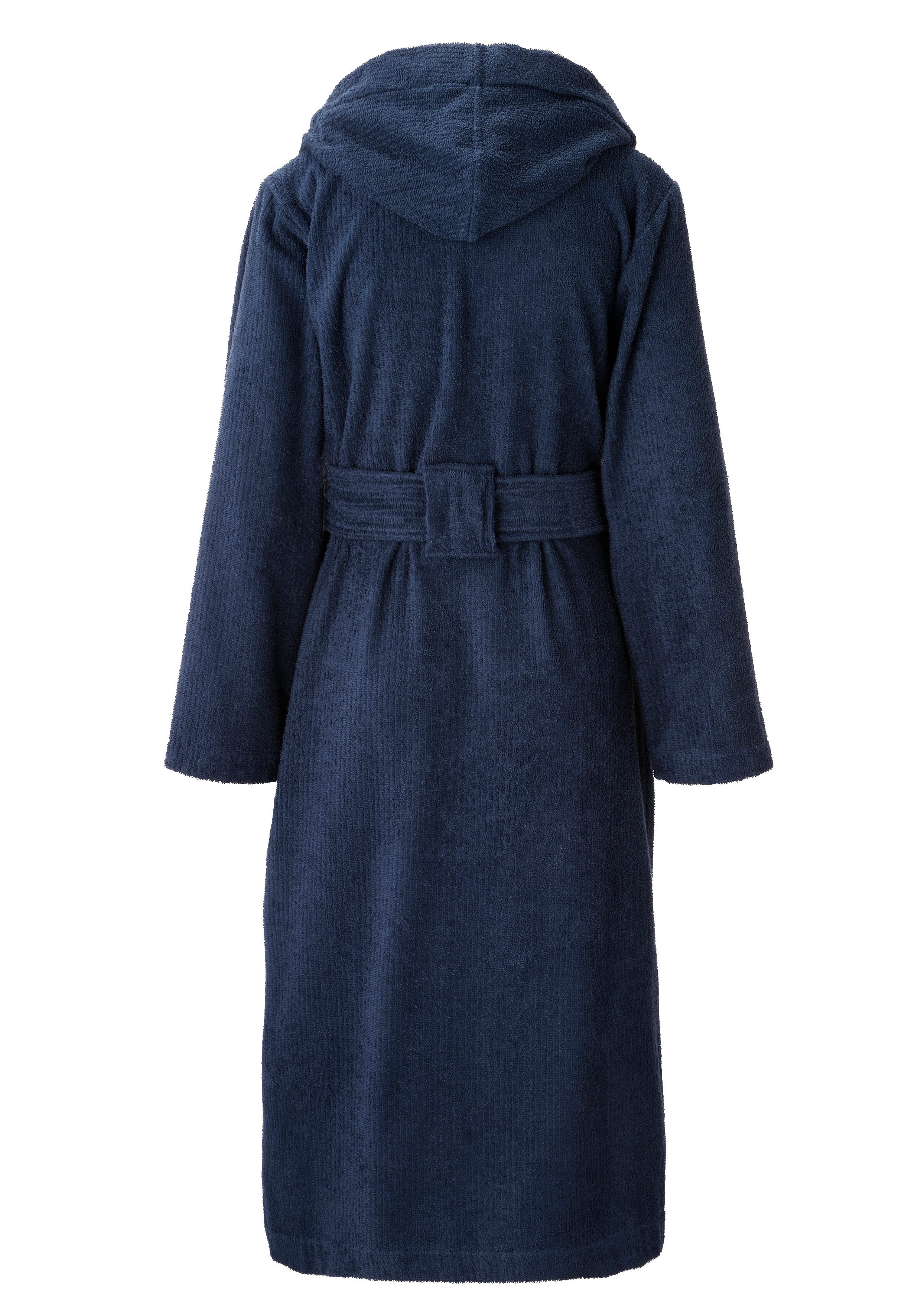 OTTO home Unisex-Bademantel Riva, für Damen & Herren, Standard & Premium Qualität, Langform, Walkfrottee, Kapuze, Gürtel, 100 % Baumwolle, Reise, Hotel, Sauna,  – Bild 4 von 5