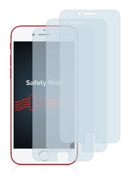 Savvies Panzerglas für Apple iPhone 7 Red, Displayschutzglas, 3 Stück, Schutzglas Echtglas 9H Härte klar Anti-Fingerprint