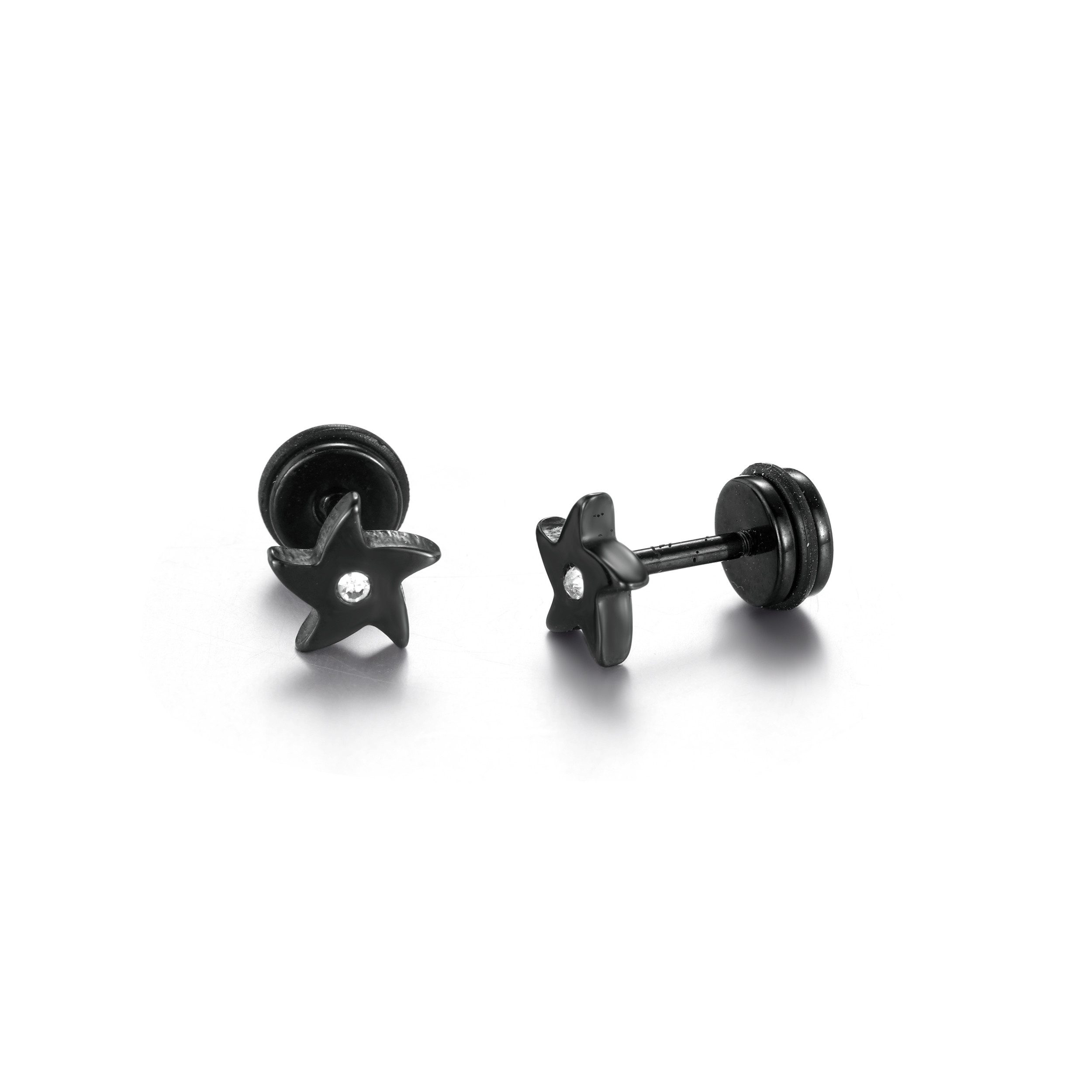 Paar Ohrstecker Schmuck Geschenk Edelstahl Ohrschmuck Ohrringe Stern