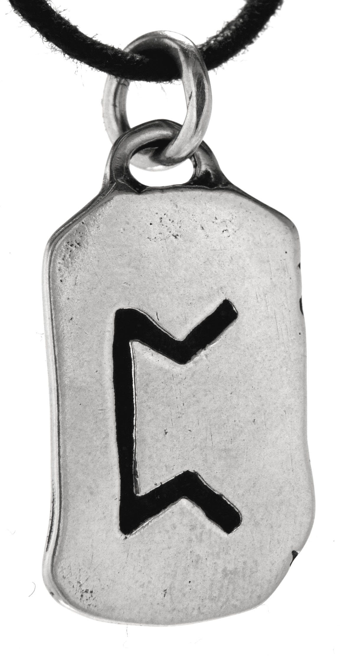 Buchstabe Silber of P Kiss Kettenanhänger Perthro Leather Sterling Rune 925