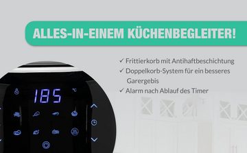 Linsar Heißluftfritteuse 5,5L mit LED-Display, 1400 W, Herausnehmbarer Frittierkorb, 7 Programme